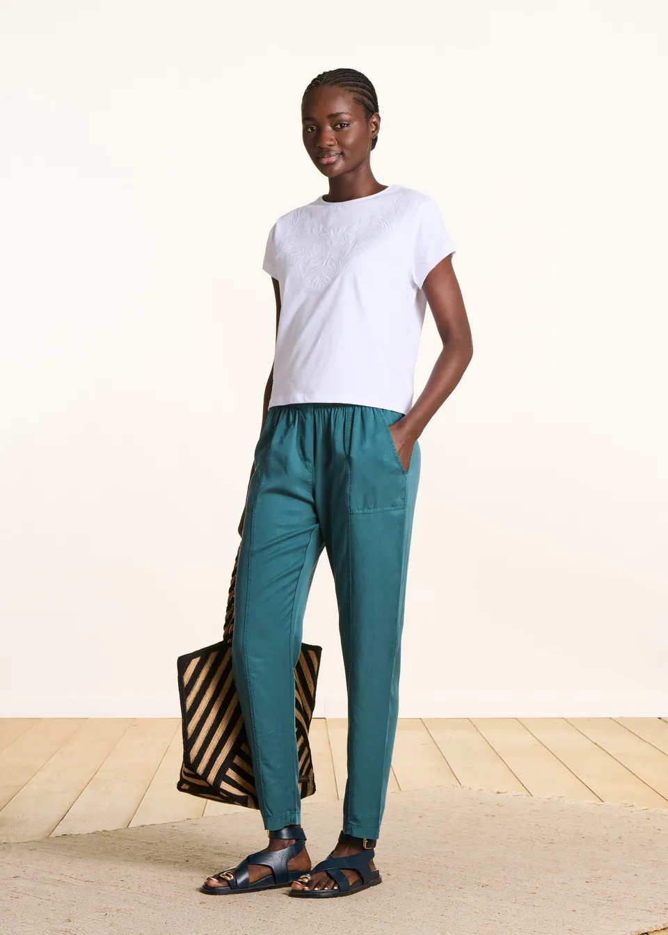 la-f-e-marabout-e-damilo-stoffhose-petrol-gr-34 image 1