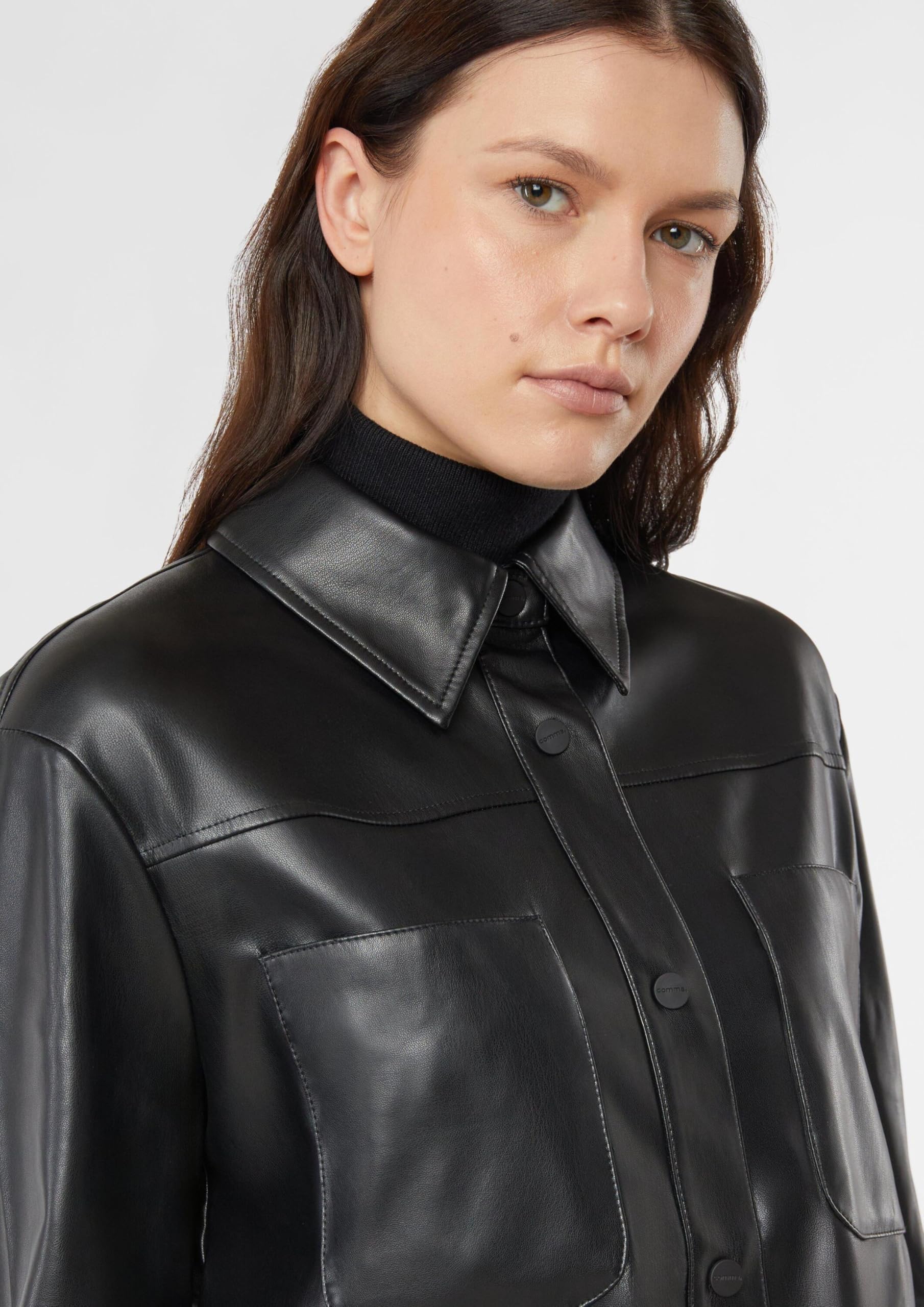 comma-overshirt-kunstleder-jacke-gr-e-44-schwarz image 4
