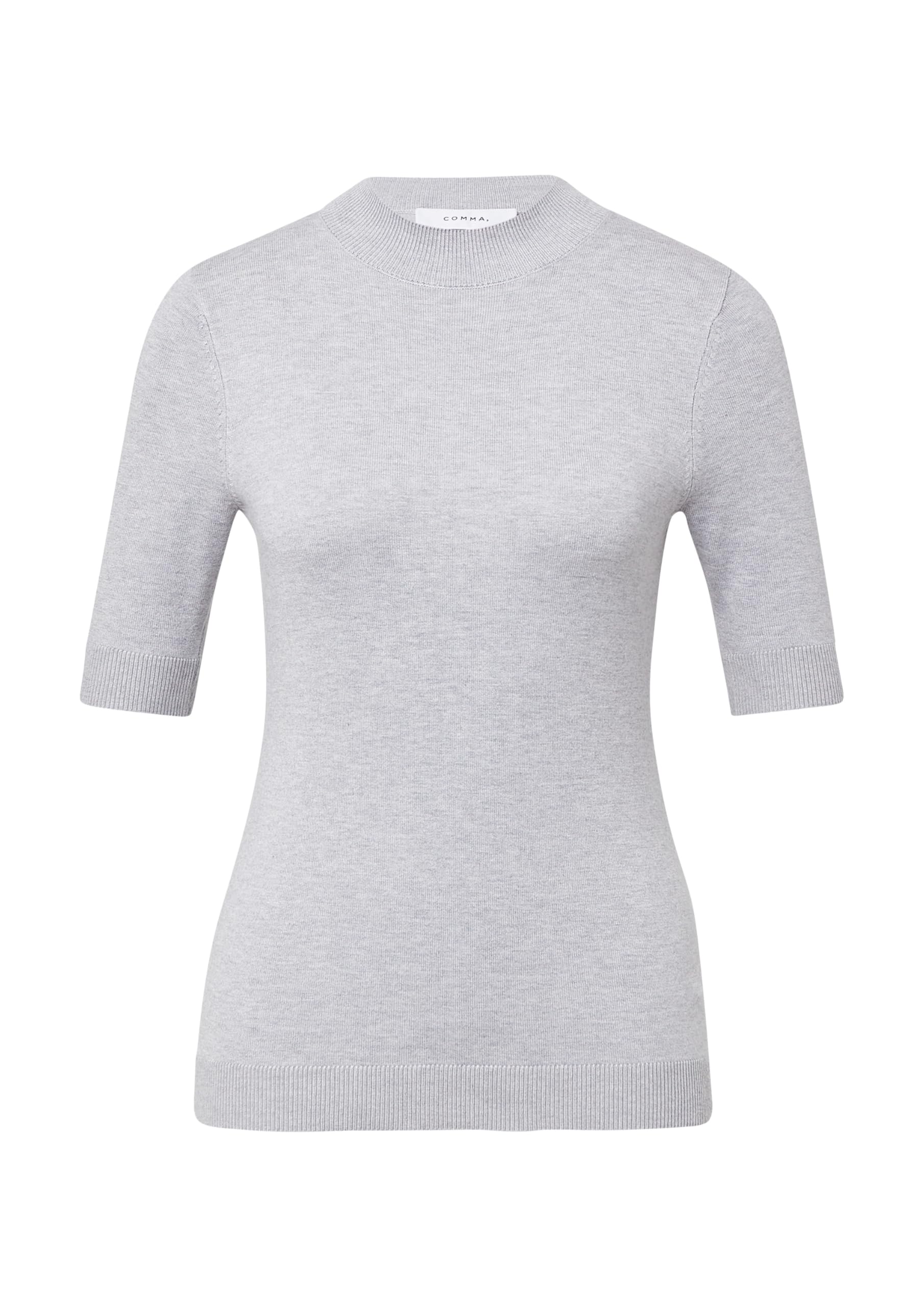 comma-knitwear-pullover-2171323-kurzarm-grau-meliert image 3