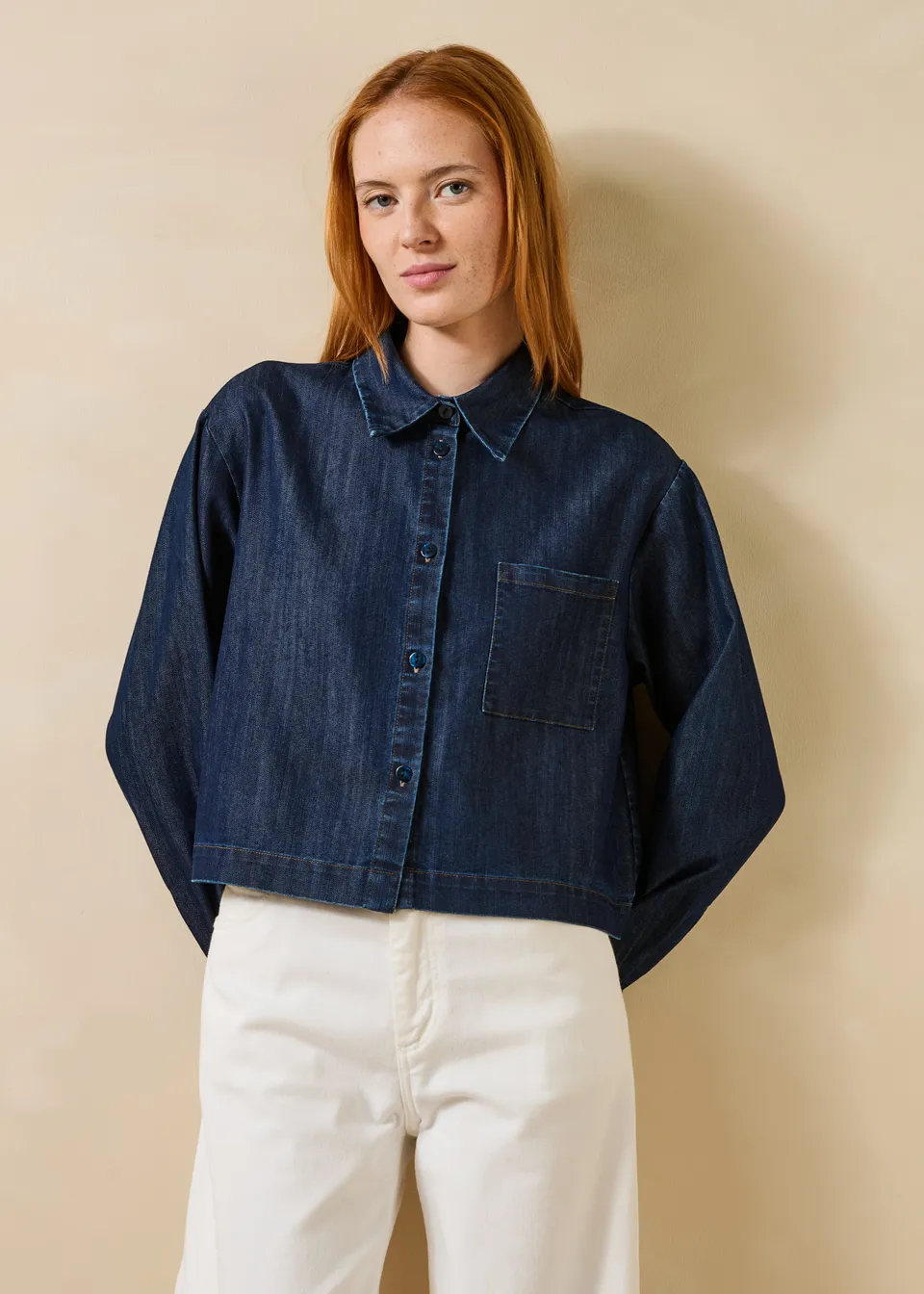 la-f-e-marabout-e-dory-jeanshemd-brut-blau-kurz-oversize-damen image 1