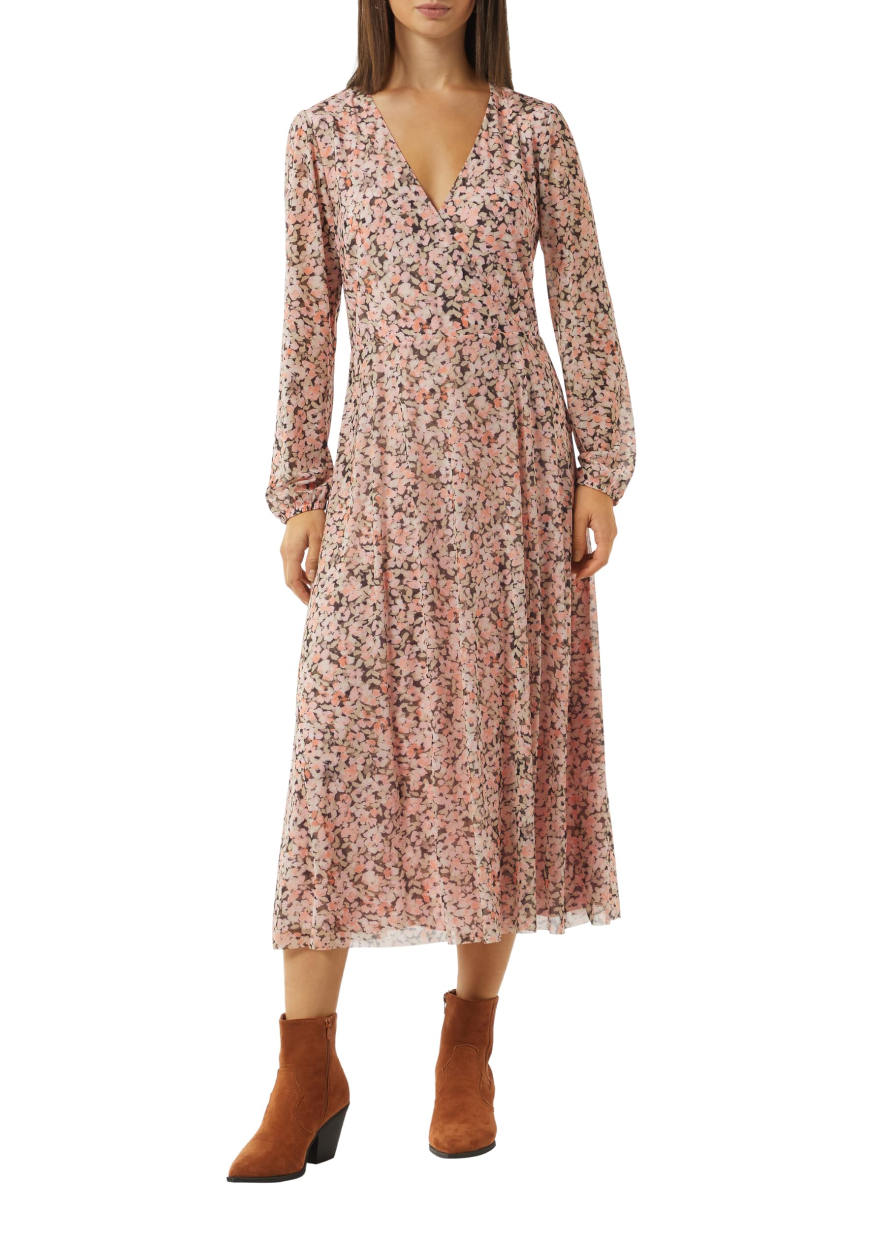 comma-dresses-midi-wickelkleid-mesh-print-gr-e-40 image 1