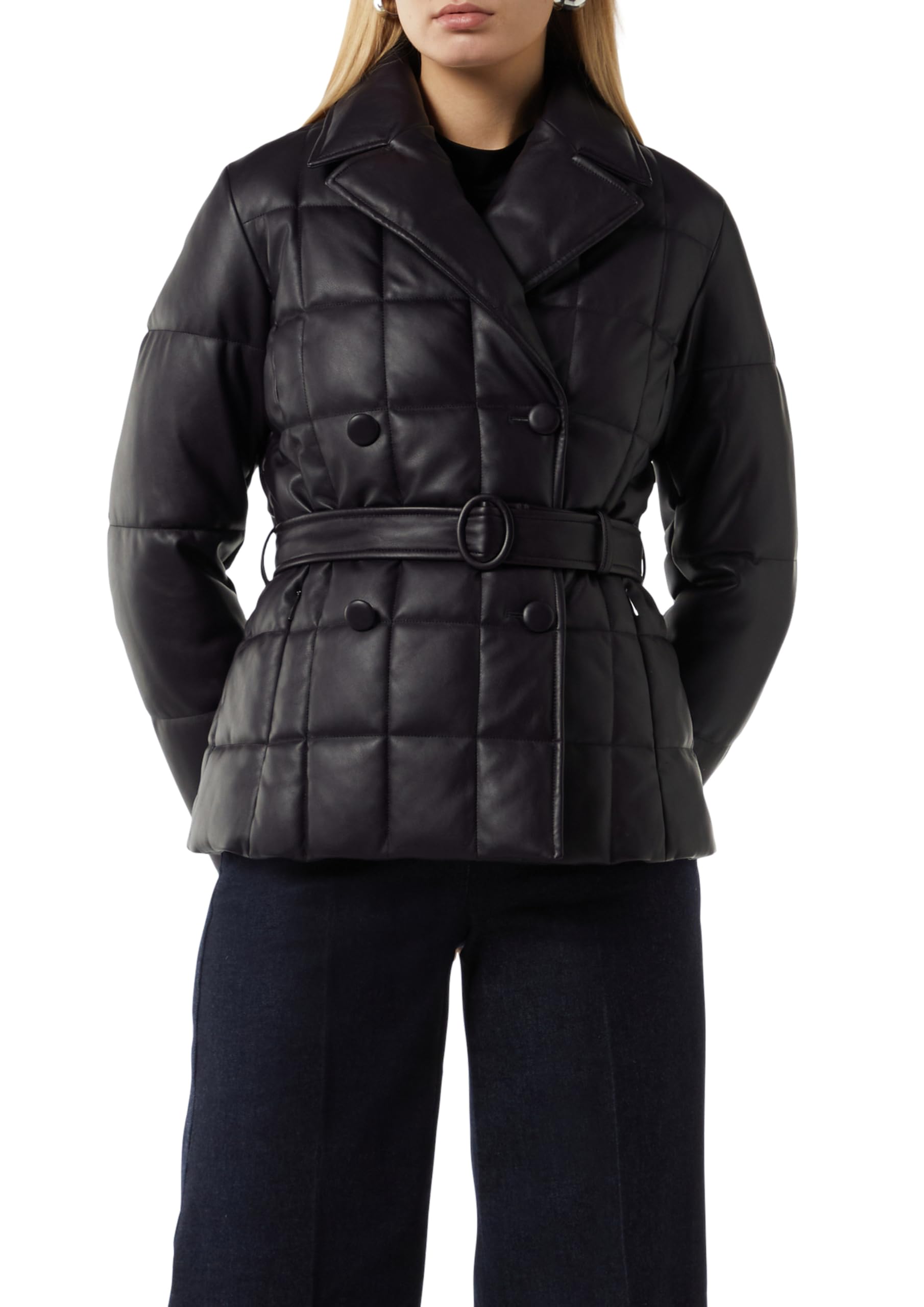 comma-steppjacke-damen-gr-38-schwarz-lederimitat image 1