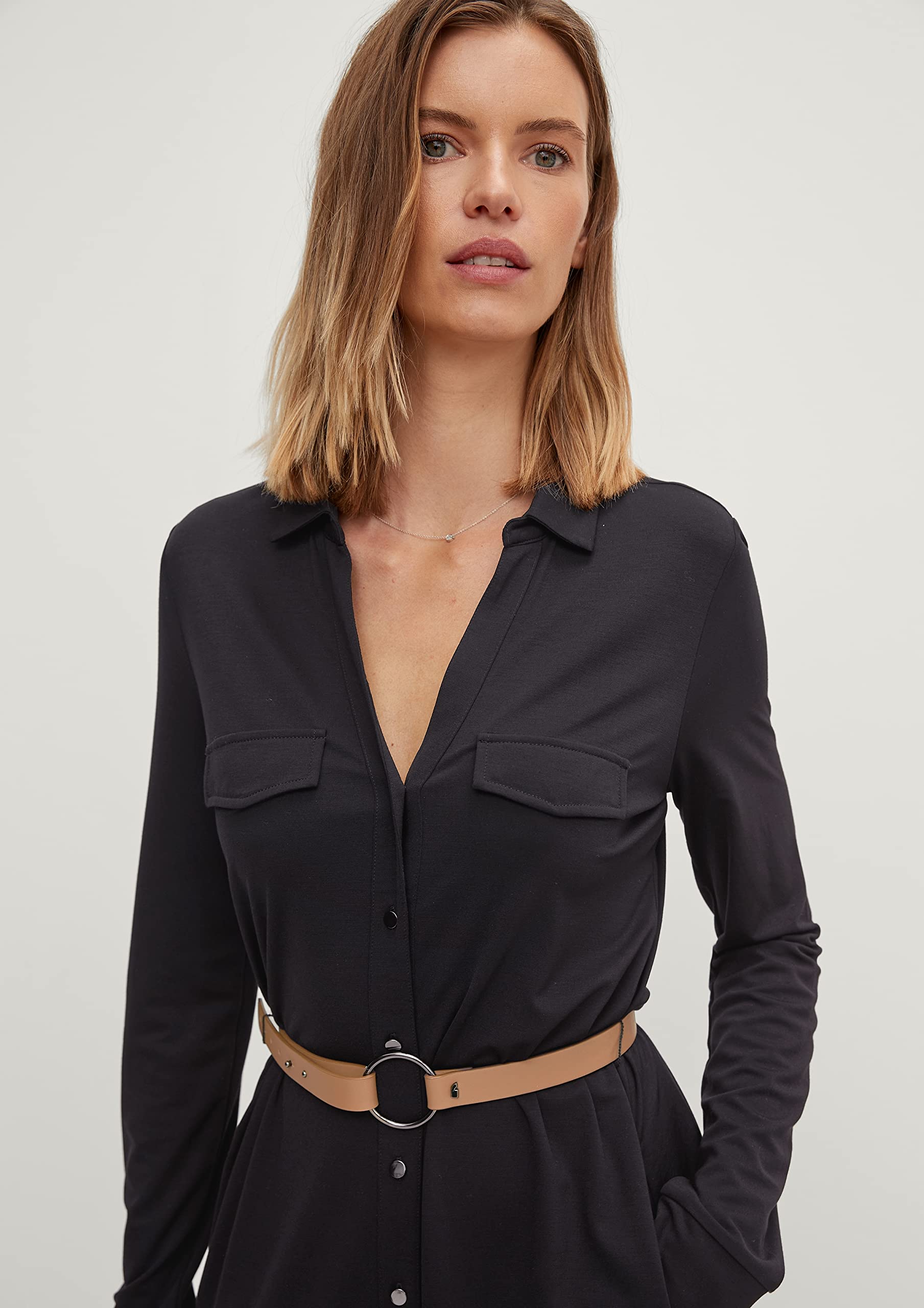 comma-kurz-kleid-damen-kleid-mit-stilkontrast image 4