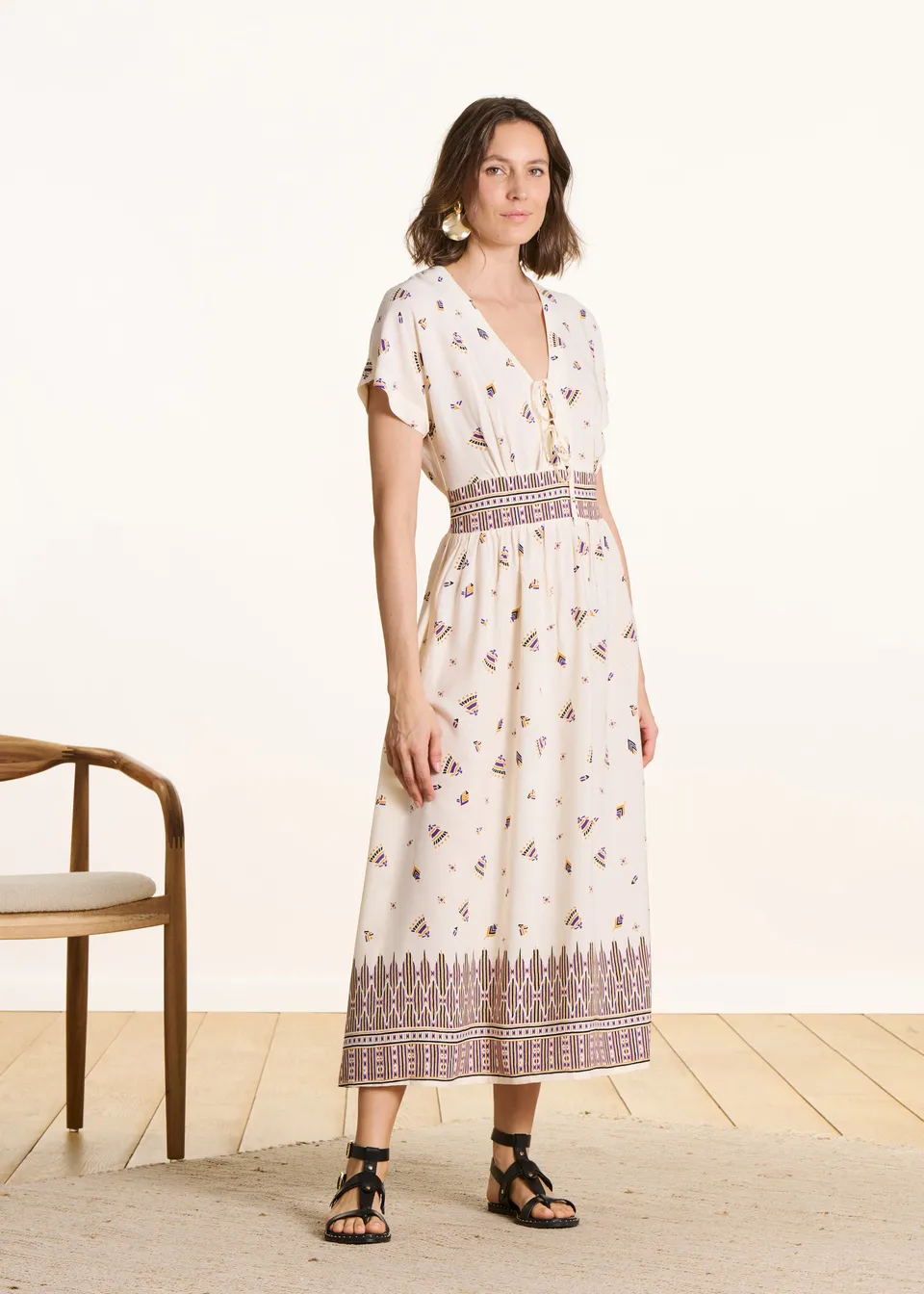 la-f-e-marabout-e-fioni-maxikleid-ecru-ethno-print image 1
