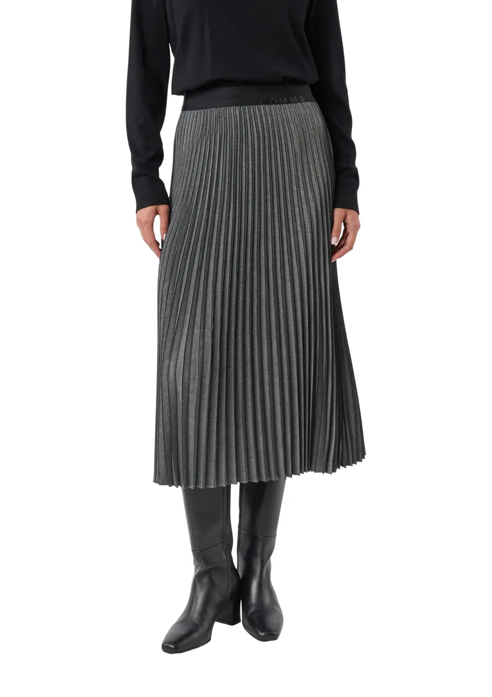comma-skirts-plisseerock-midi-flanell-gr-40-gerippt image 1