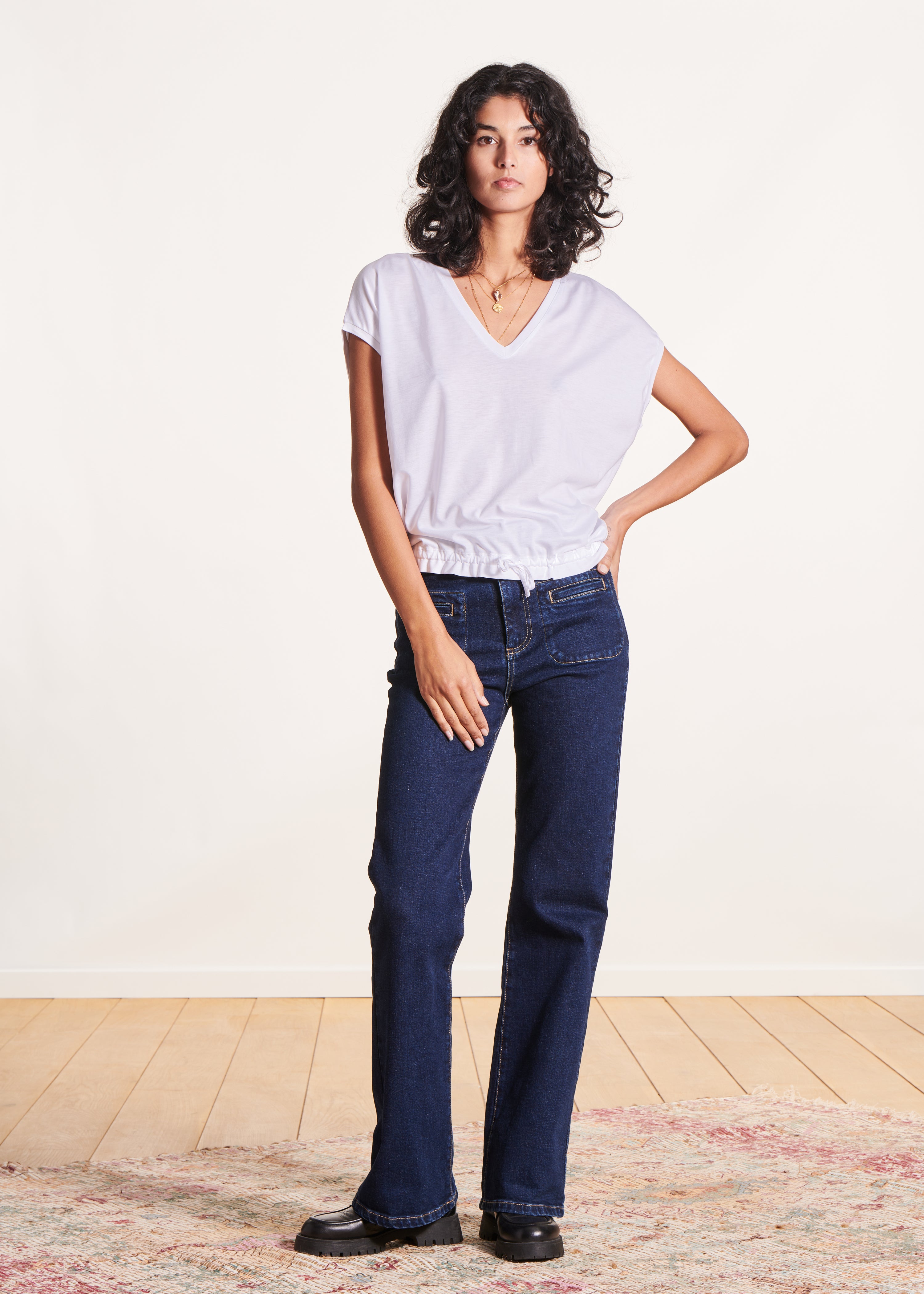 la-f-e-marabout-e-t-shirt-damen-wei-lyocell-blousant image 2
