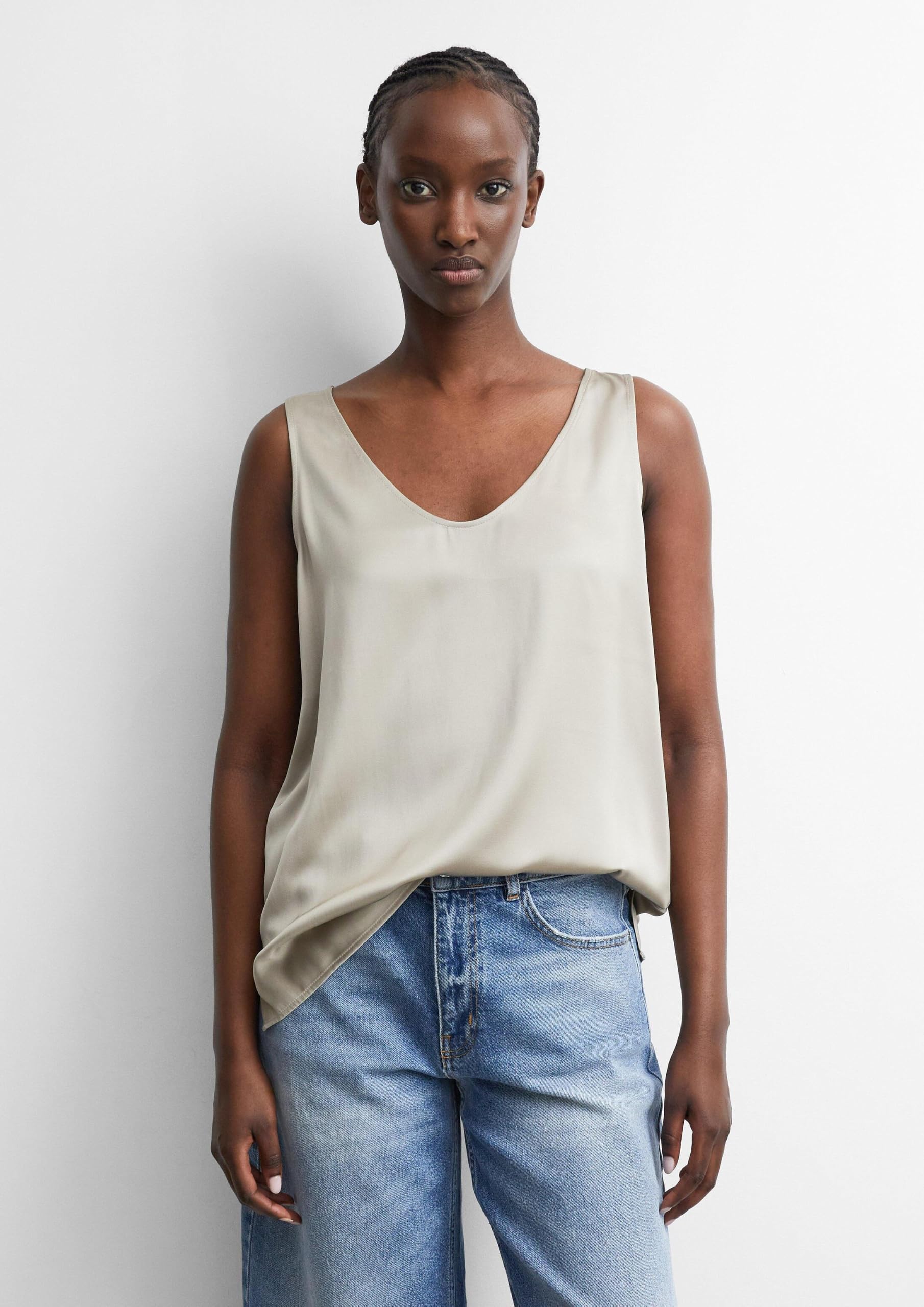 comma-blouses-satin-top-rmellos-gr-e-38-crew-neck image 3