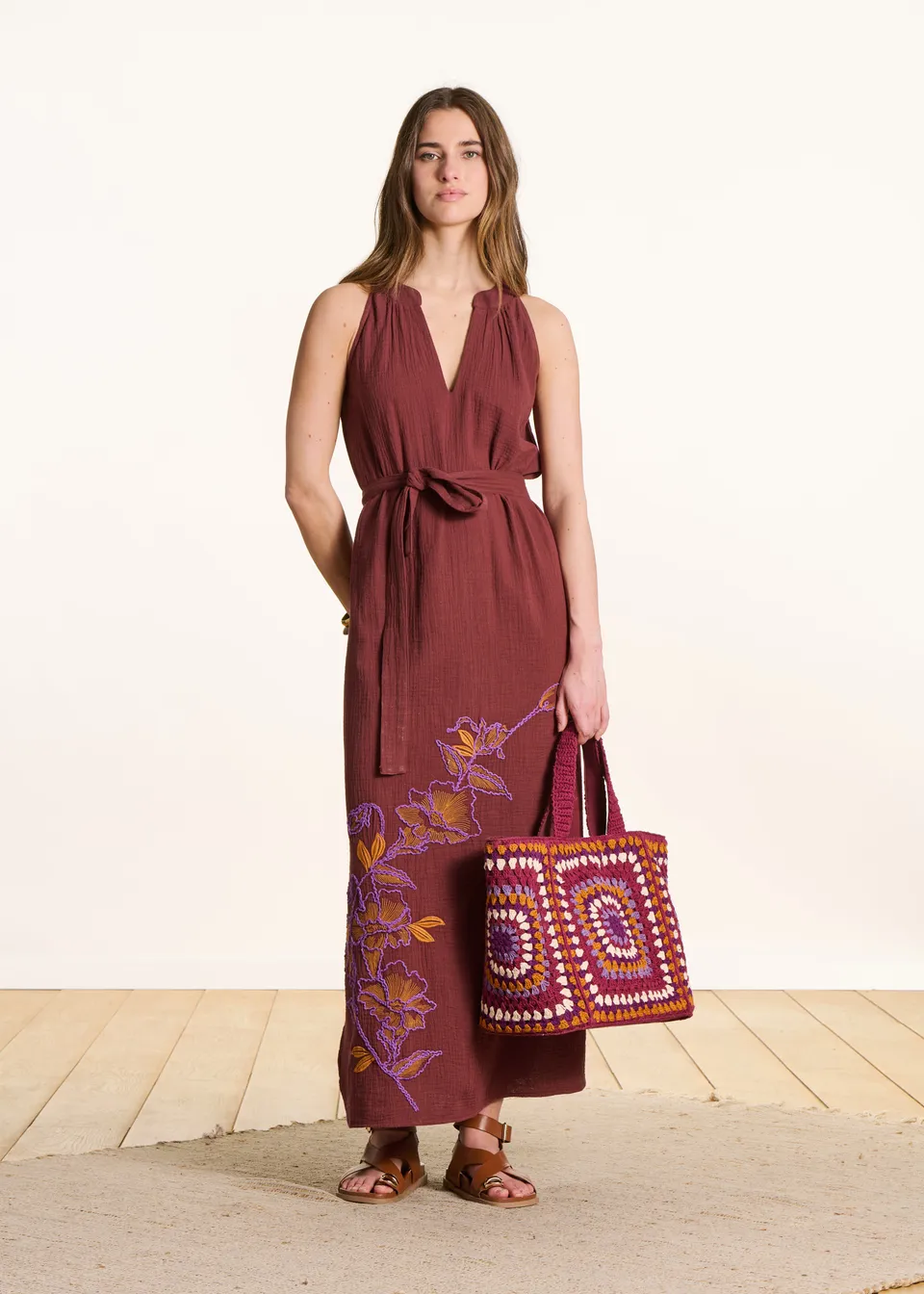 la-f-e-marabout-e-maxikleid-braun-mahogany-stickerei-36 image 1