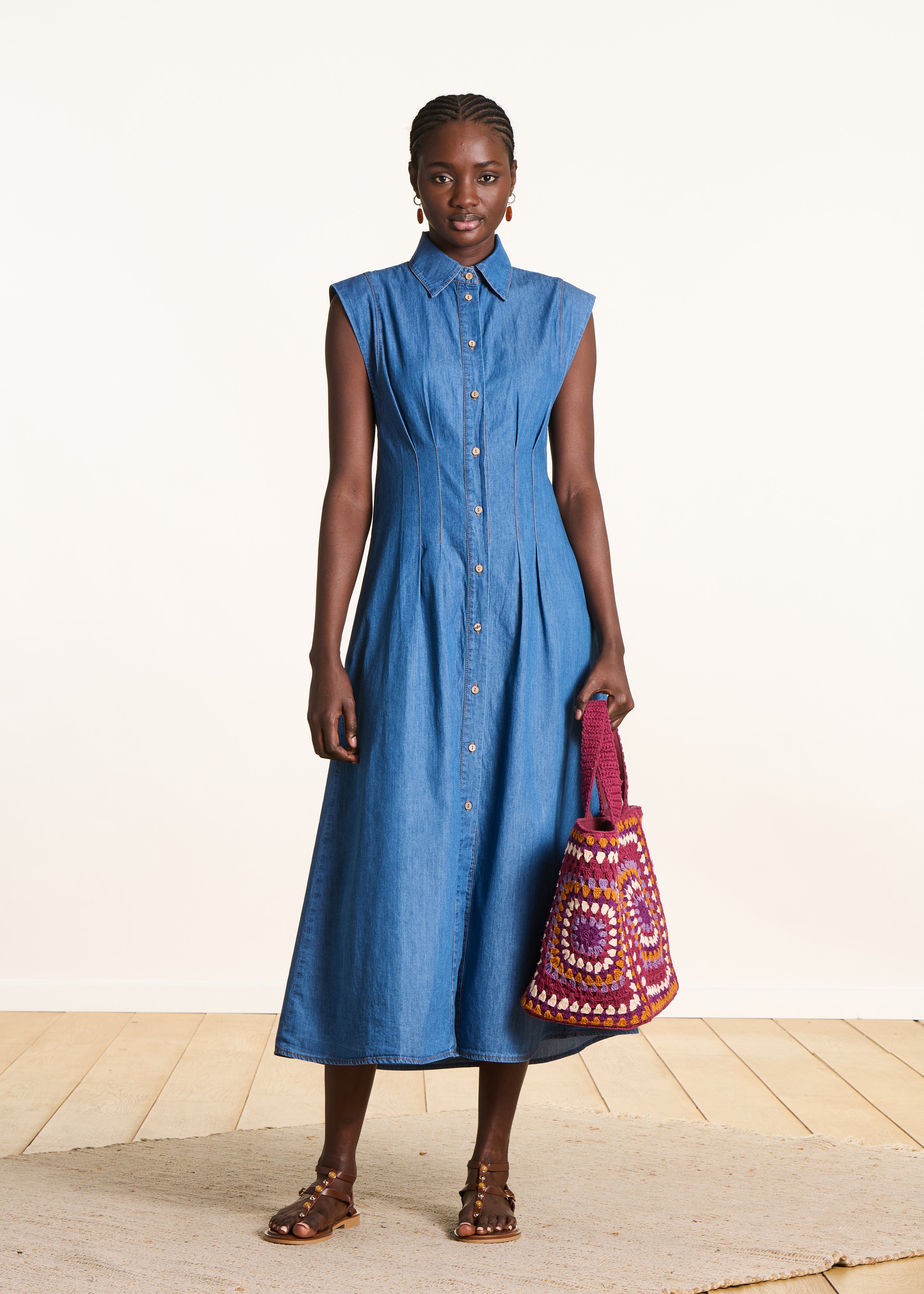 la-f-e-marabout-e-jeanskleid-lang-blau-tailliert-gr-34 image 2