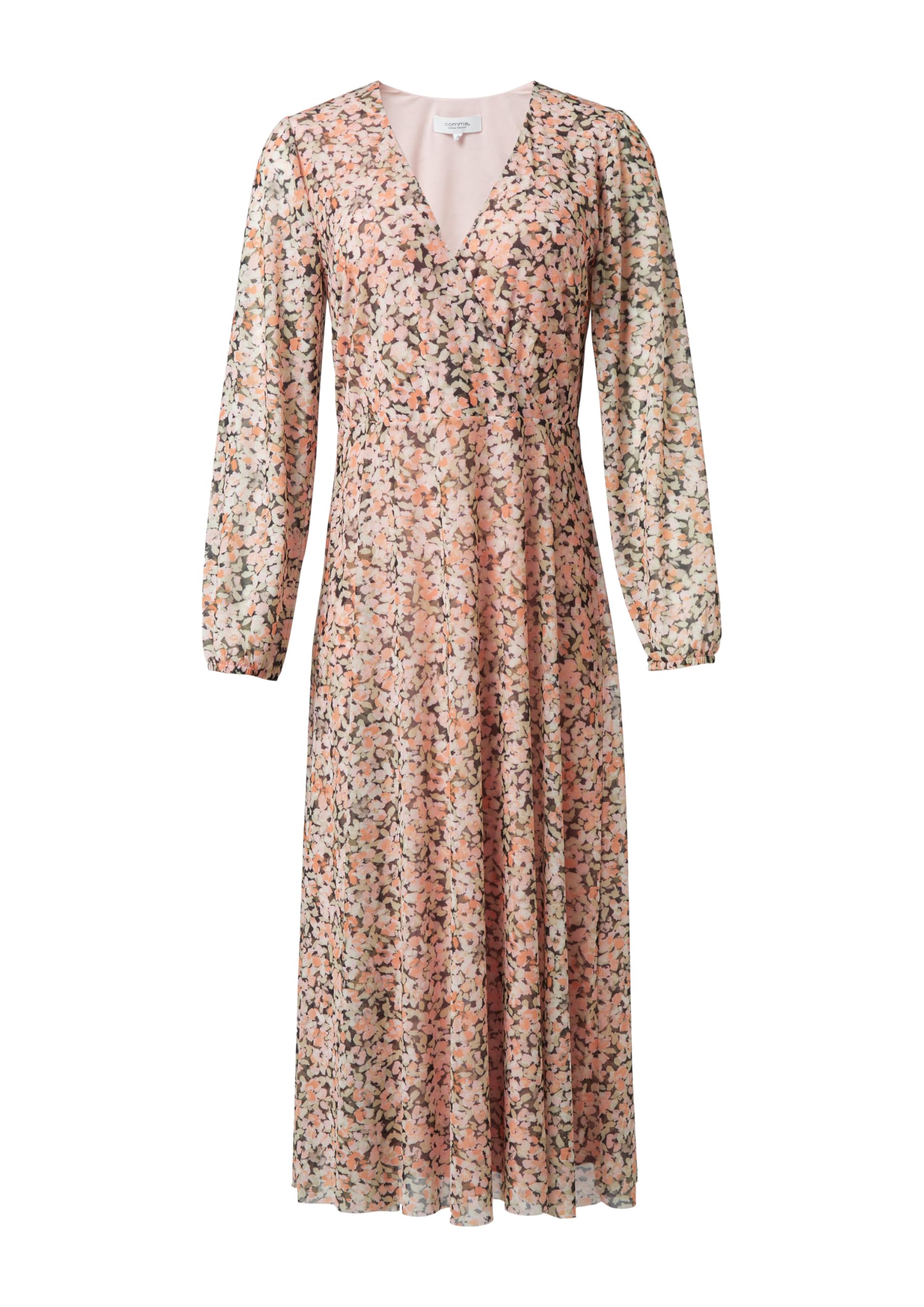 comma-dresses-midi-wickelkleid-mesh-print-gr-e-40 image 3