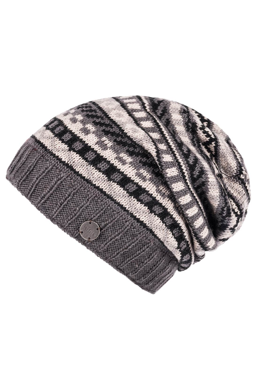 moshiki-candy-narena-longbeanie-m-tze-dunkelgrau-wolle image 1