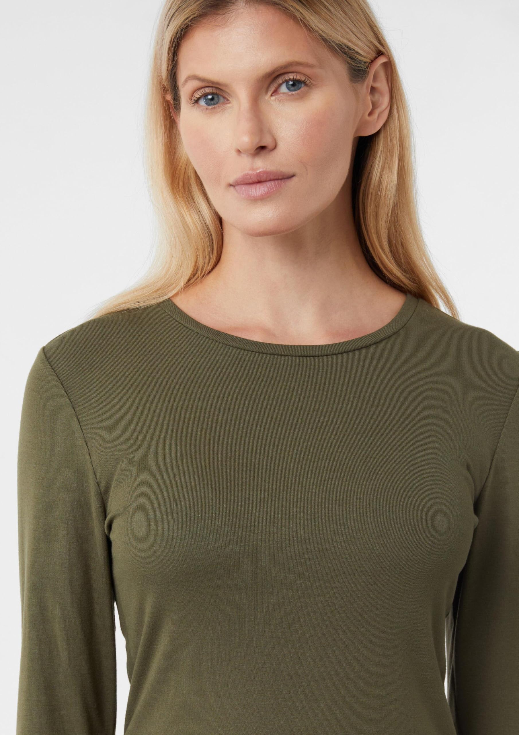comma-schmales-longsleeve-t-shirt-gr-e-44-olivgr-n image 3