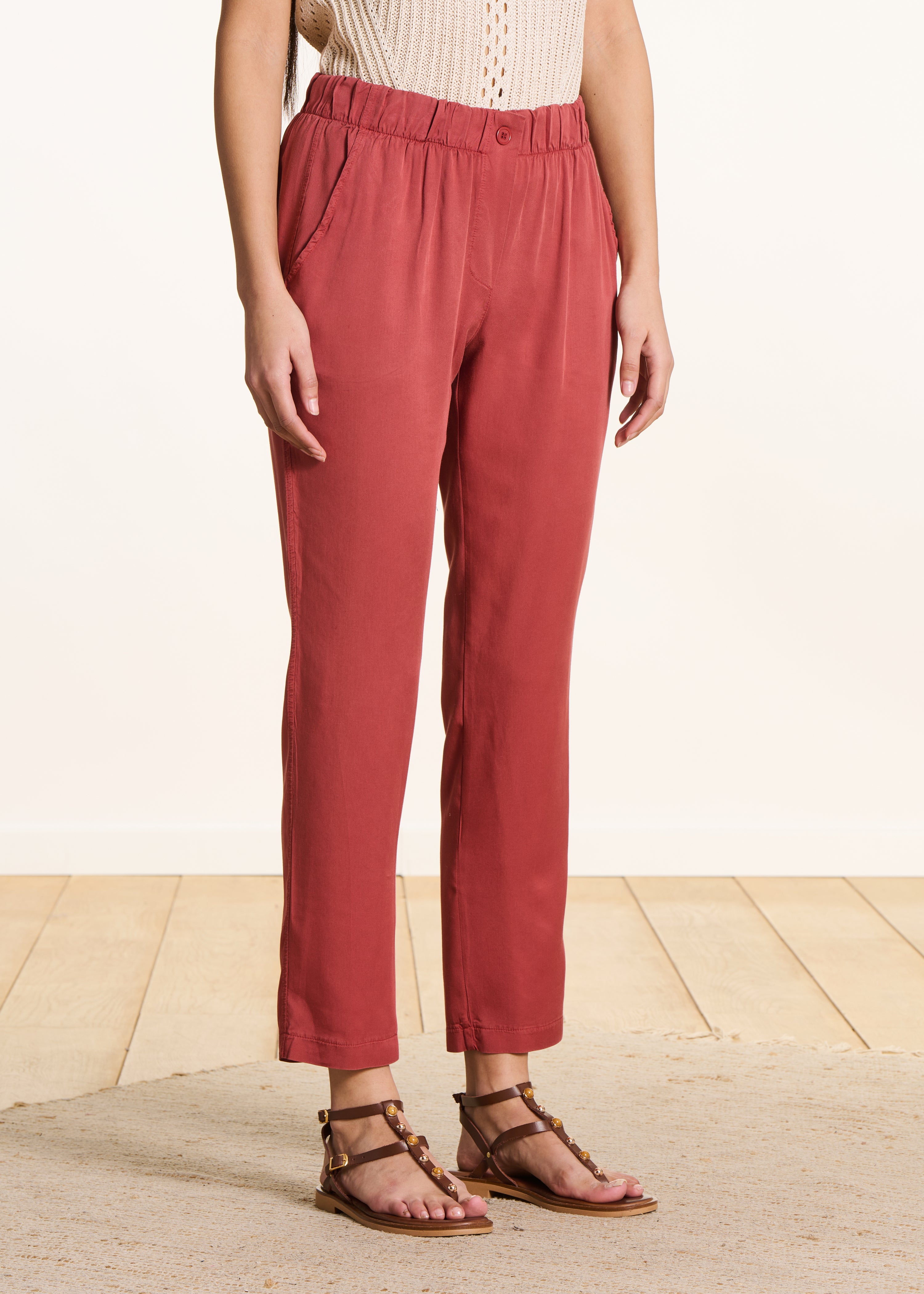 la-f-e-marabout-e-pantalons-damila-hose-rot-lyocell image 2