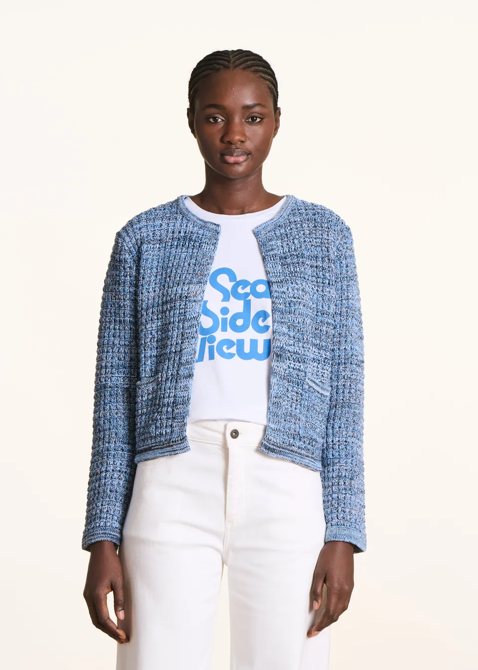 la-f-e-marabout-e-fidelis-weste-blau-meliert-offen image 1