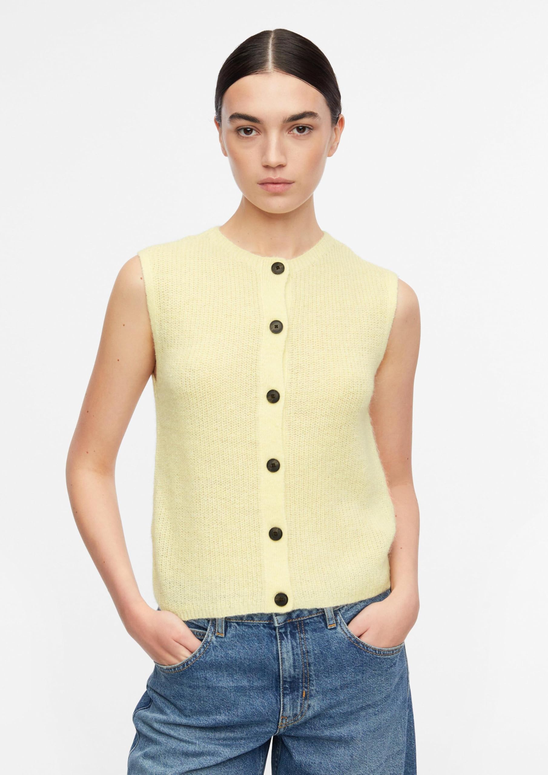comma-2183130-sweater-strickweste-gelb-alpakamix-leicht image 3