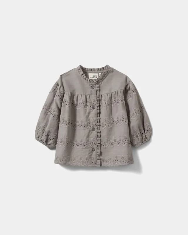 sofie-schnoor-aylinkb-kids-bluse-stone-grey-baumwolle image 1