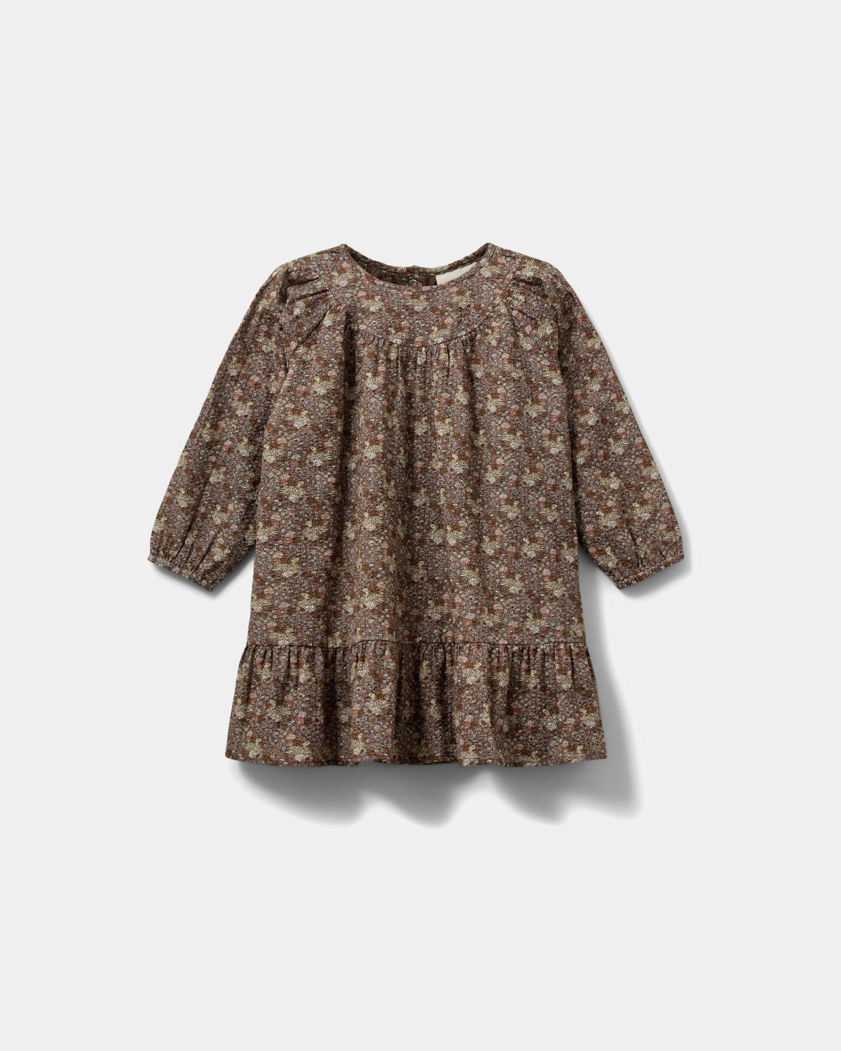 sofie-schnoor-kids-ally-kleid-braun-blumen-100-baumwolle image 1