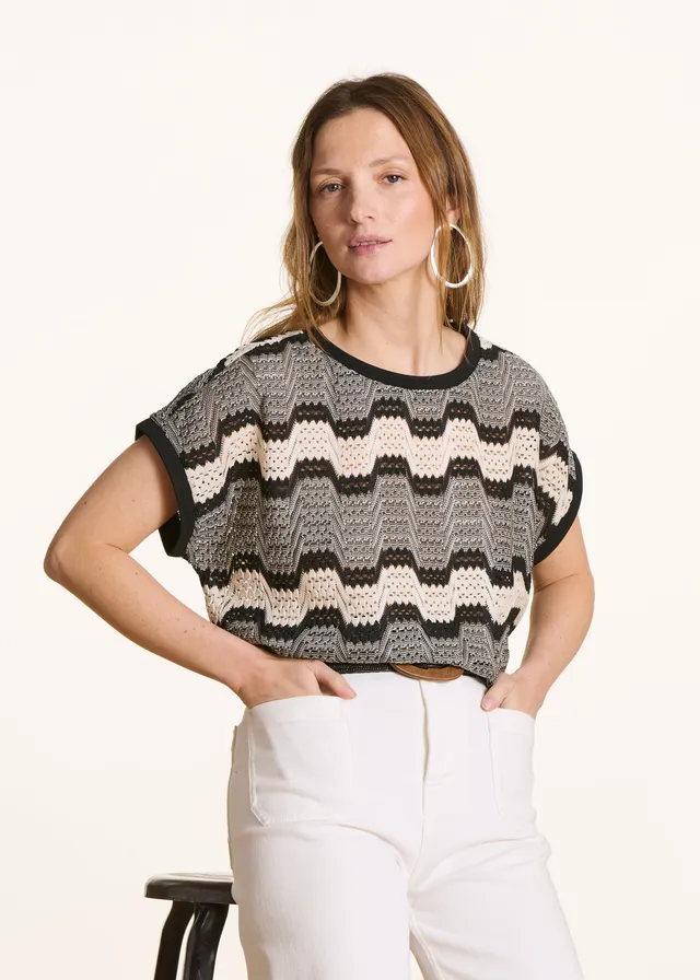 la-f-e-marabout-e-dypsi-h-kel-t-shirt-ecru-schwarz image 1