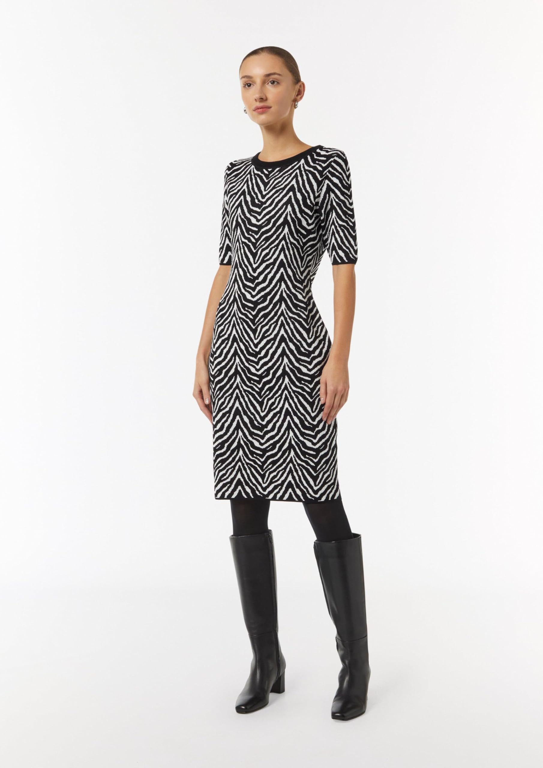 comma-dresses-strickkleid-animal-muster-gr-e-40-schmal image 7