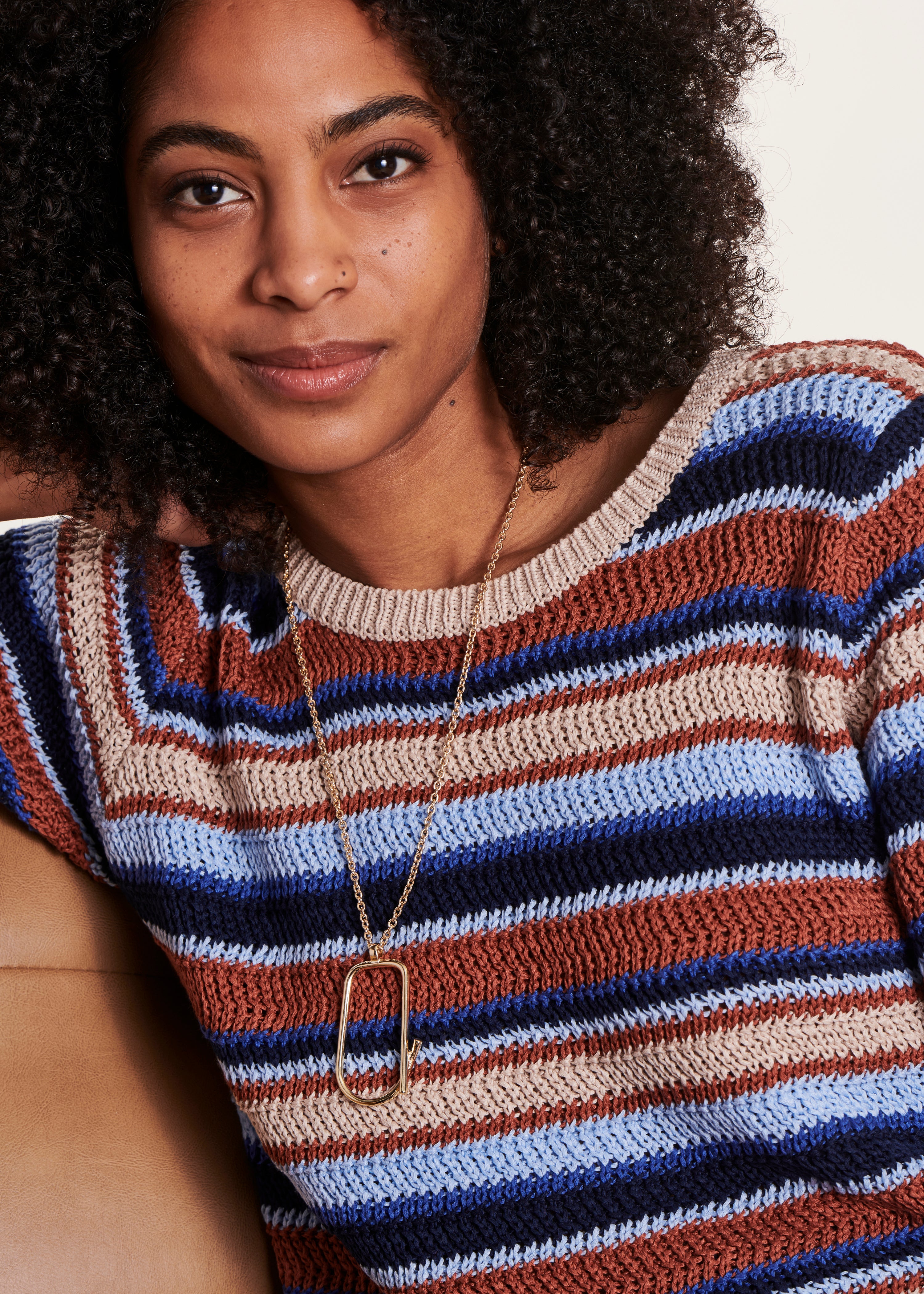 la-f-e-marabout-e-danuta-pullover-bunt-streifen-kurzarm image 5