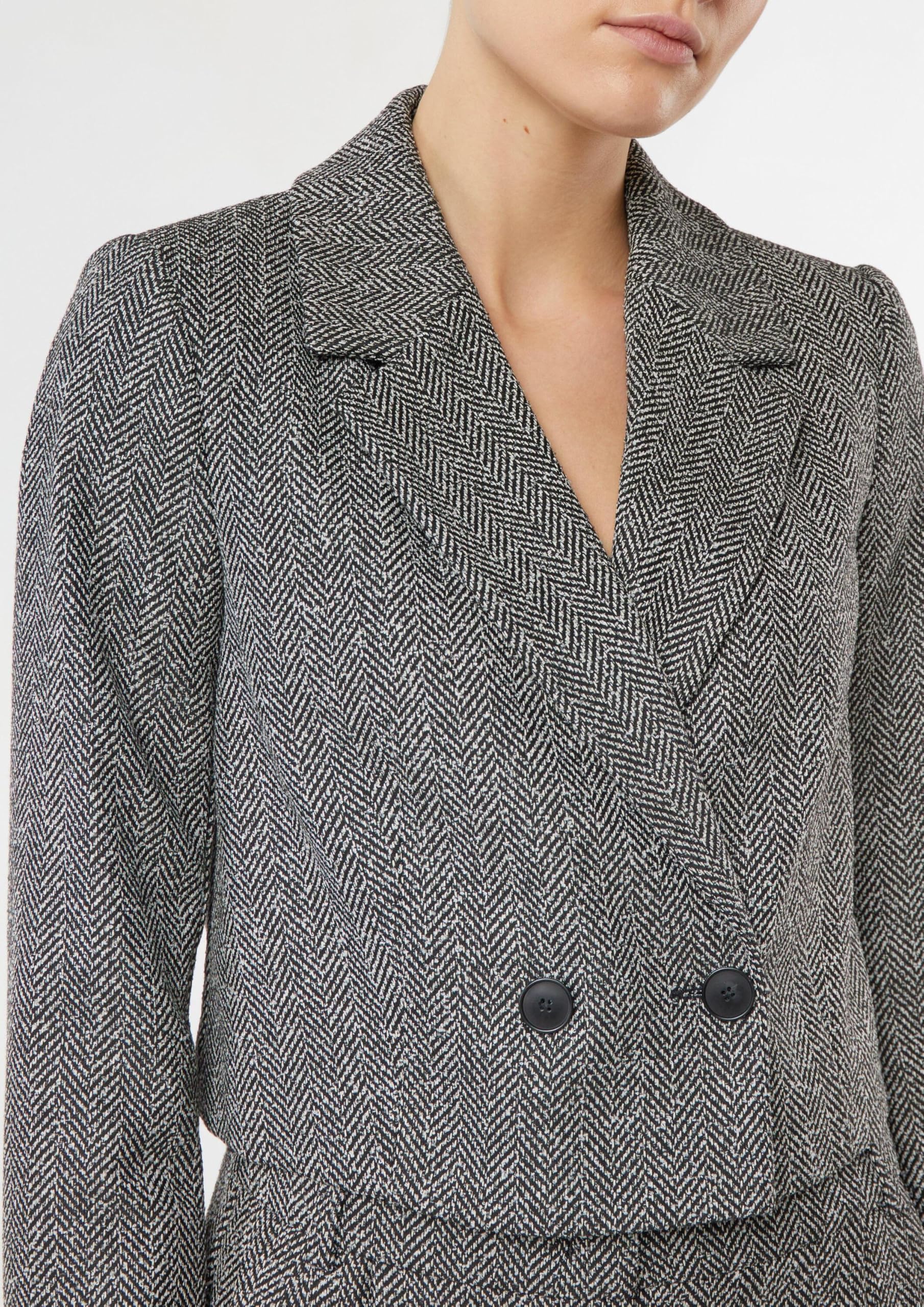 comma-blazers-verk-rzter-herringbone-blazer-jacke image 4