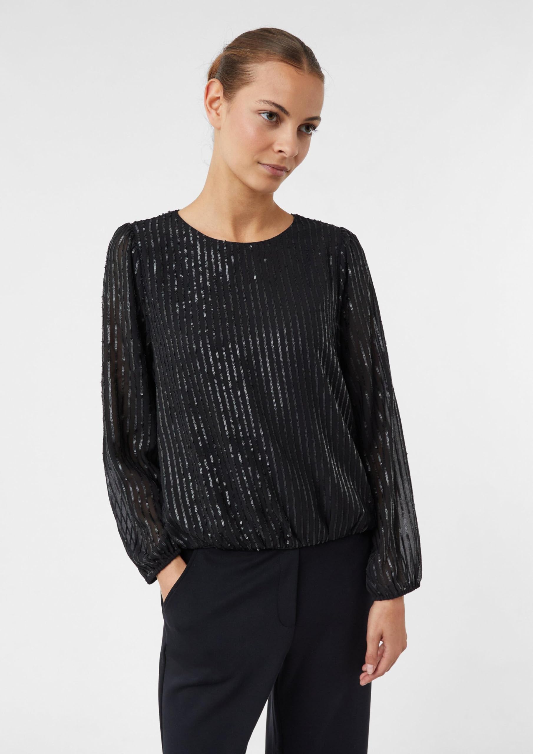comma-bluse-pailletten-langarm-elegant-gr-e-44 image 6