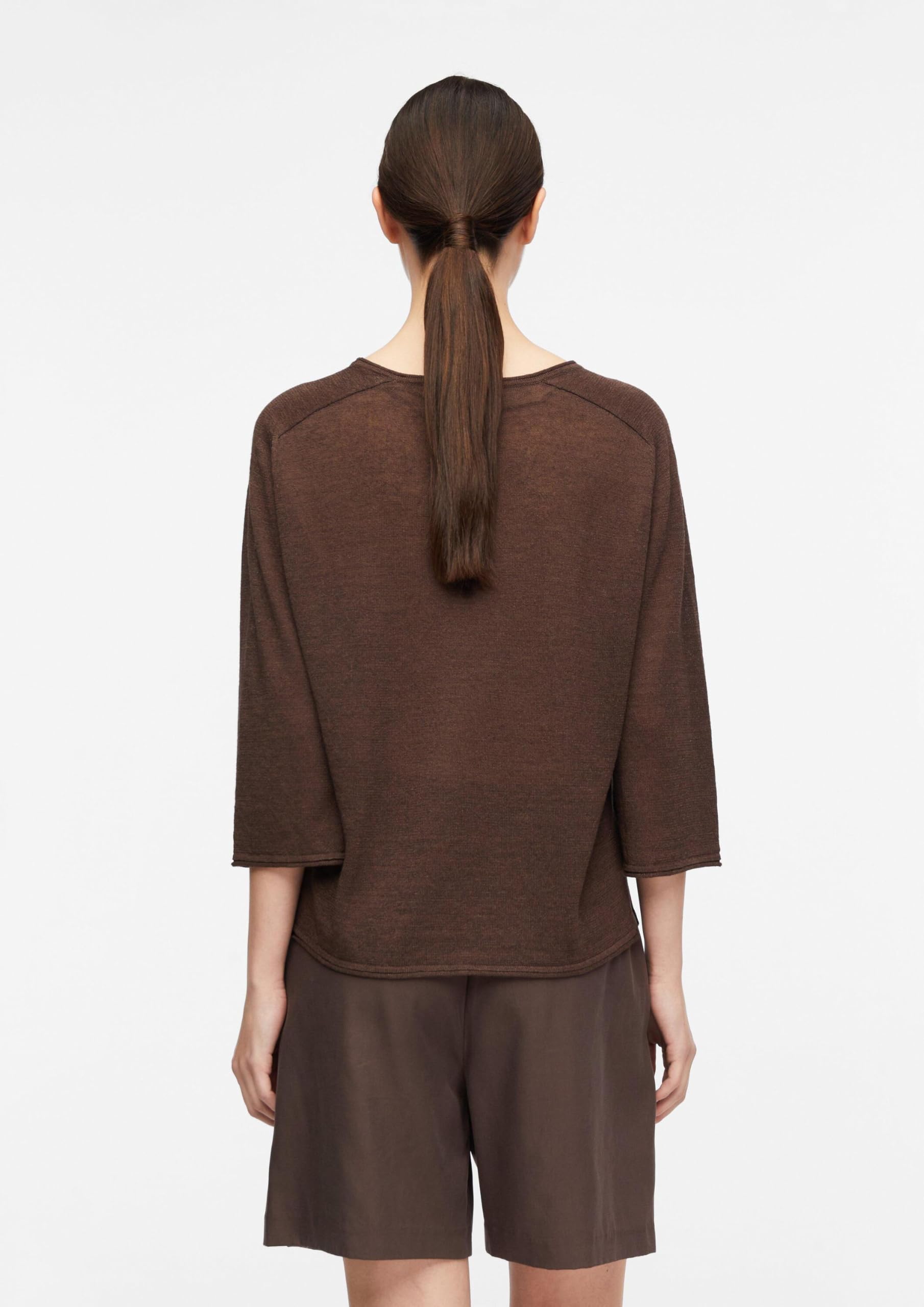 comma-knitwear-strickpullover-gr-38-dunkelbraun-3-4-arm image 7