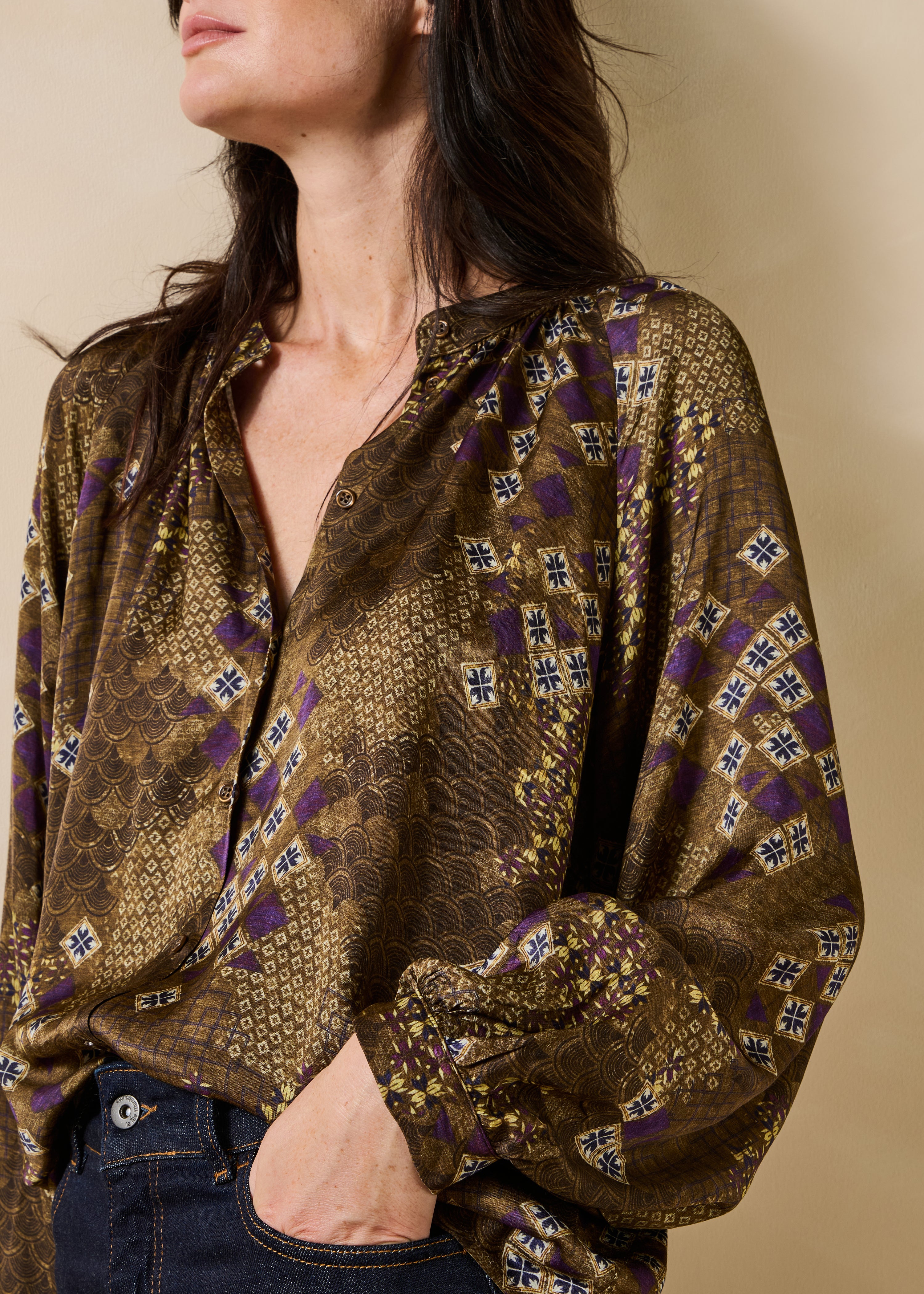 la-f-e-marabout-e-elvia-bluse-langarm-satin-olive-gr-38 image 5