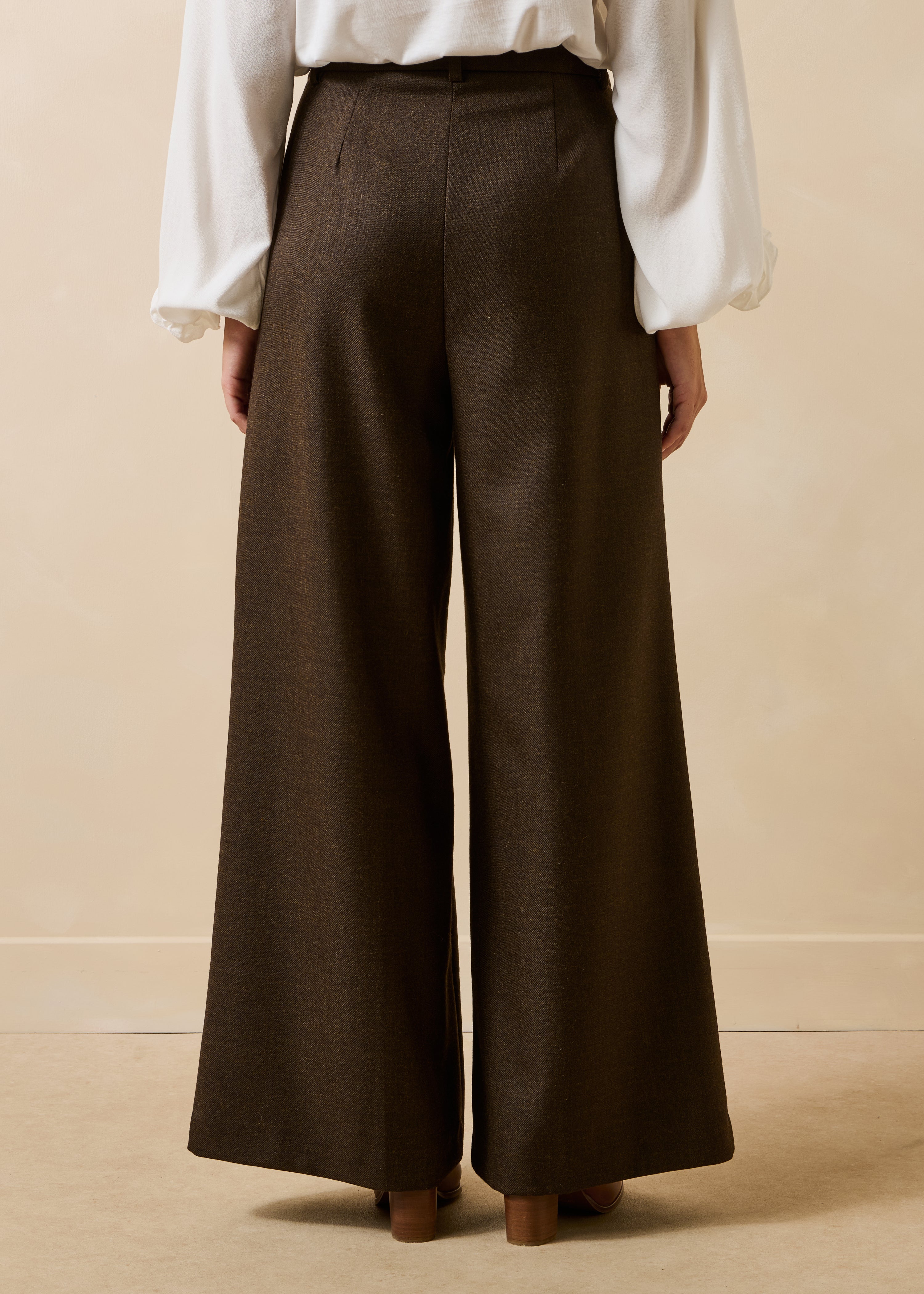 la-f-e-marabout-e-dole-hose-braun-weites-bein-wollstoff image 3