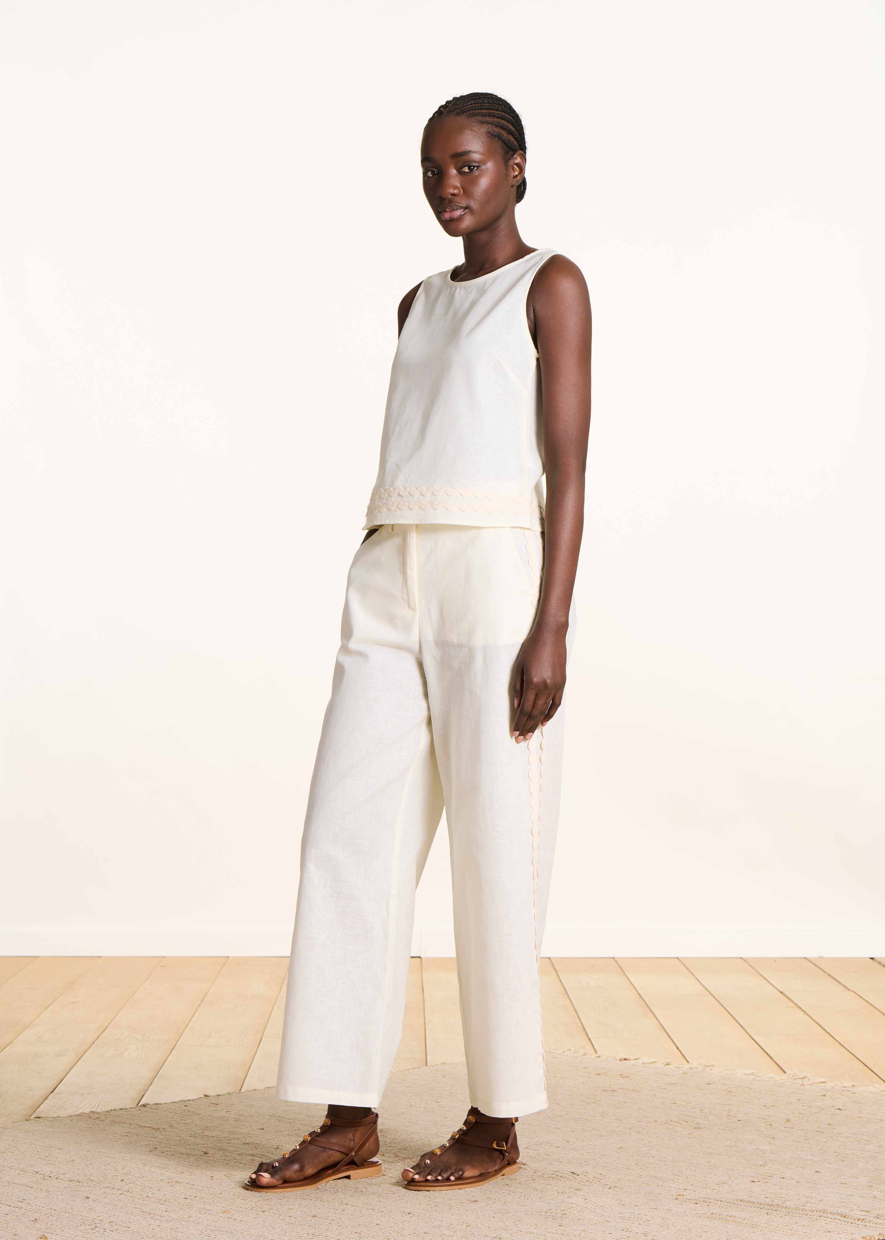la-f-e-marabout-e-top-ecru-leinen-rmellos image 2