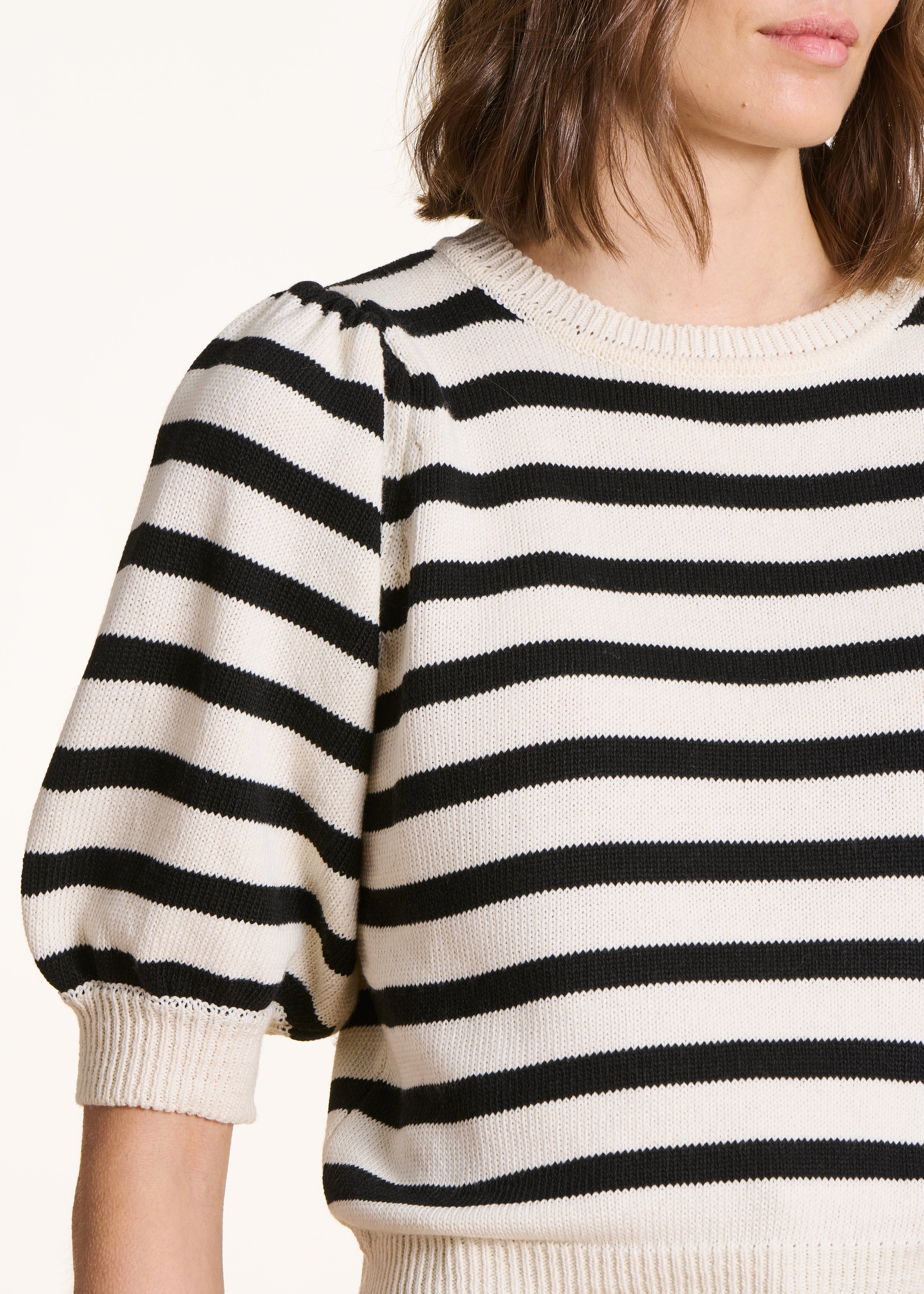 la-f-e-marabout-e-felixia-pullover-streifen-ecru-schwarz image 5