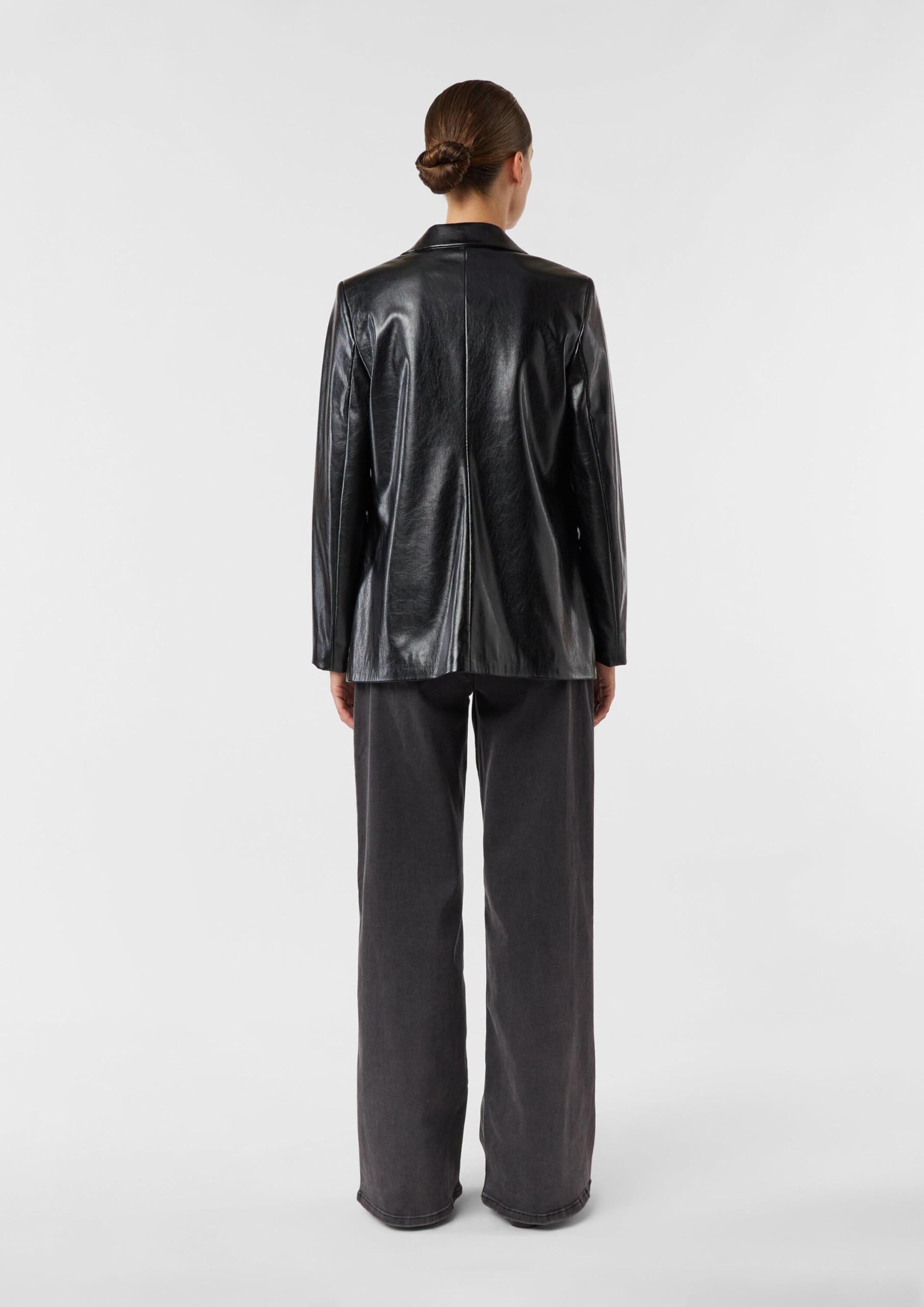 comma-lockerer-blazer-aus-kunstleder-gr-e-34-schwarz image 7