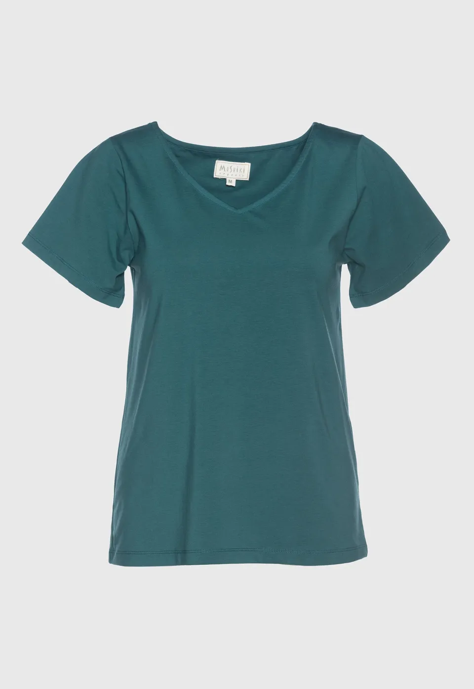 moshiki-s25top-g2-t-shirt-bio-baumwolle-v-ausschnitt-emerald image 1