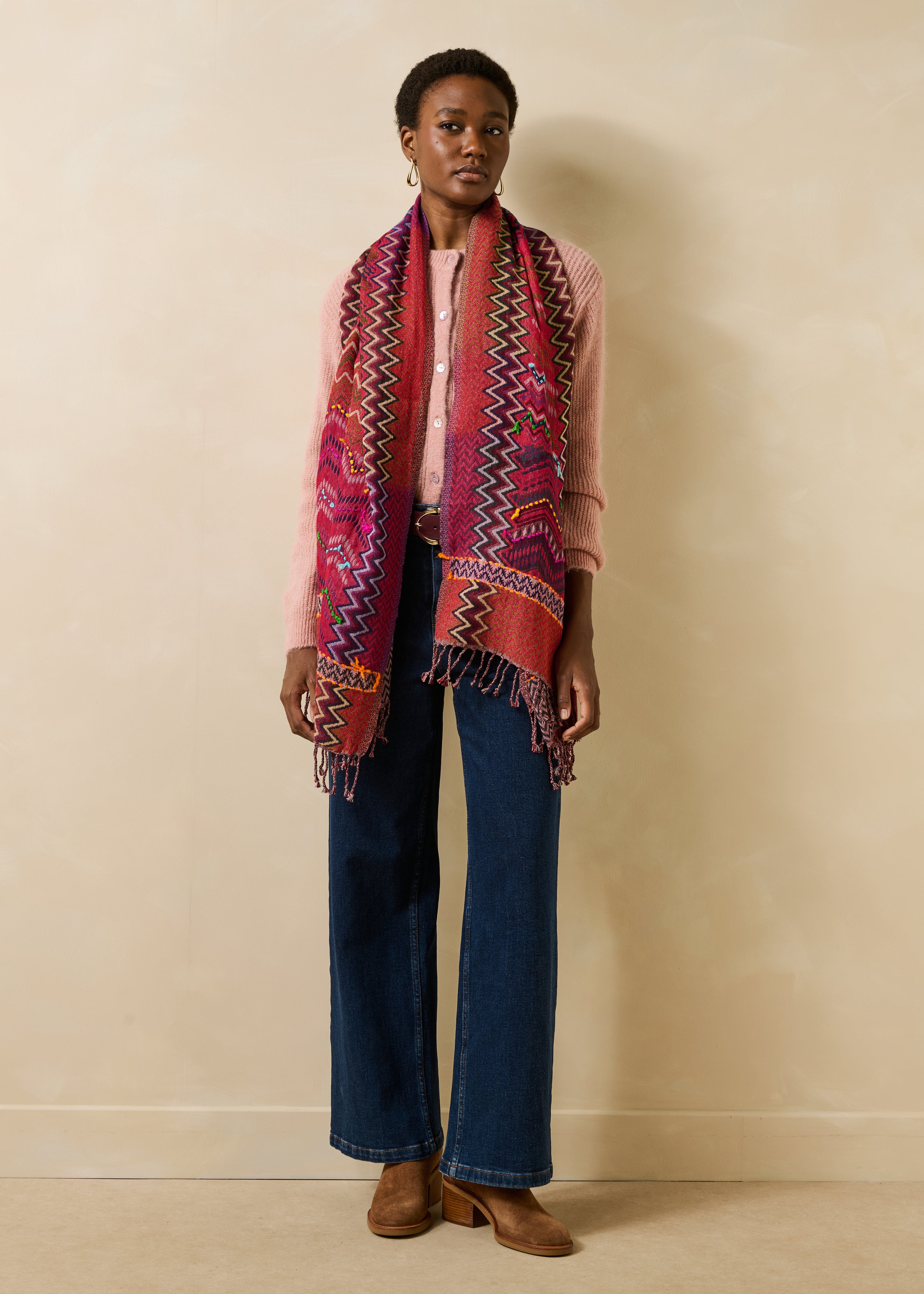 la-f-e-marabout-e-grinolo-schal-multicolor-zickzack image 3