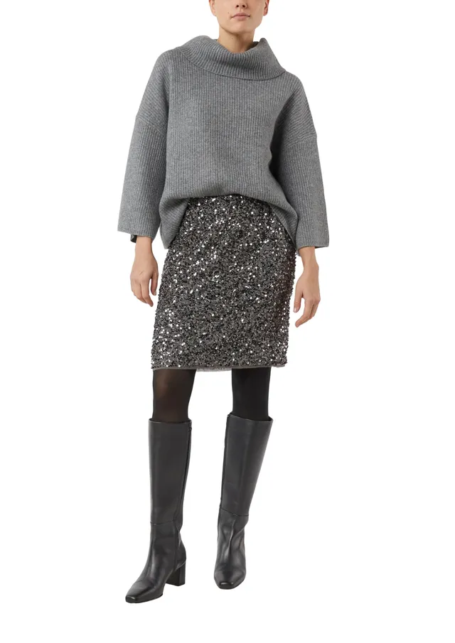 comma-skirts-paillettenrock-mini-schwarz-gr-38 image 1