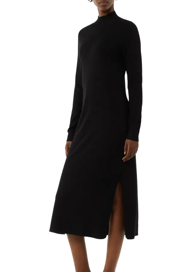 comma-strickkleid-turtleneck-schwarz-kleid-gr-e-36 image 1