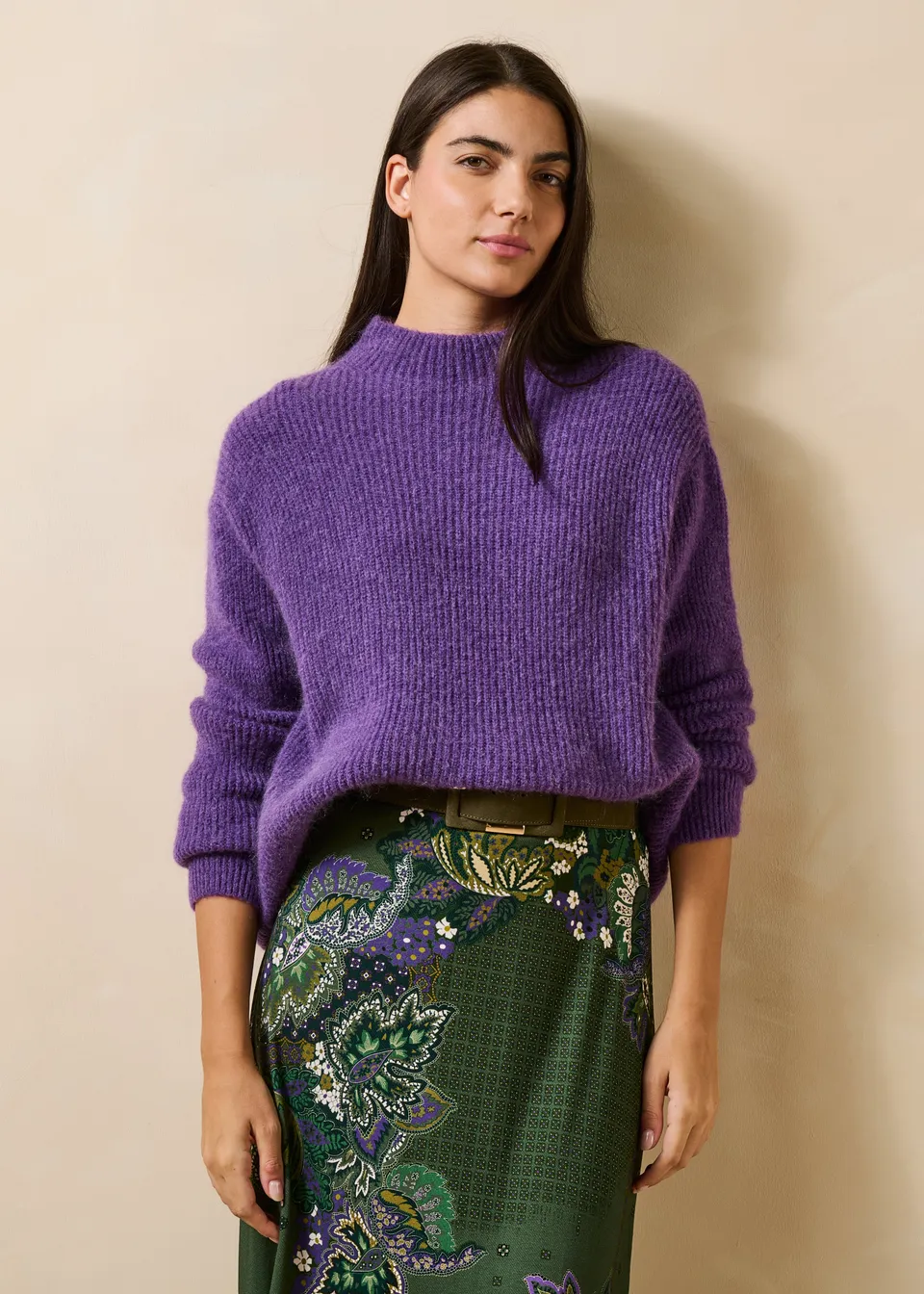 la-f-e-marabout-e-galabi-pullover-damen-violett-wolle image 1
