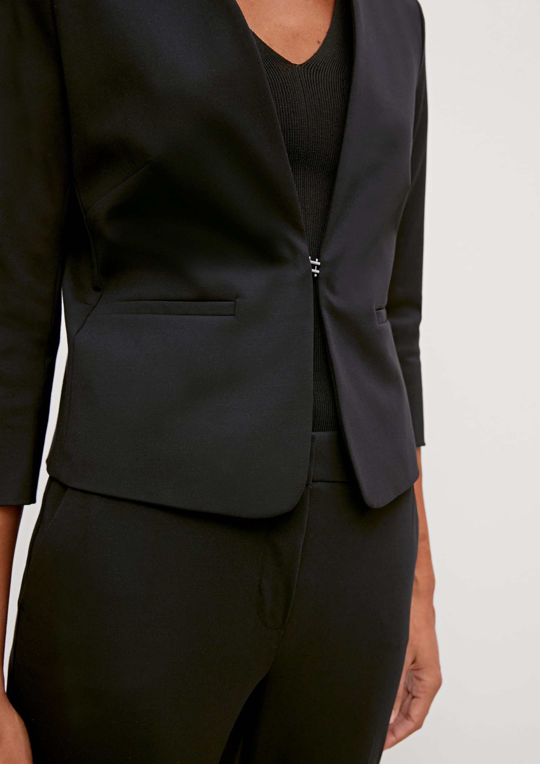 comma-blazer-kurz-damen-blazer-navy-slim-fit-viskose image 5