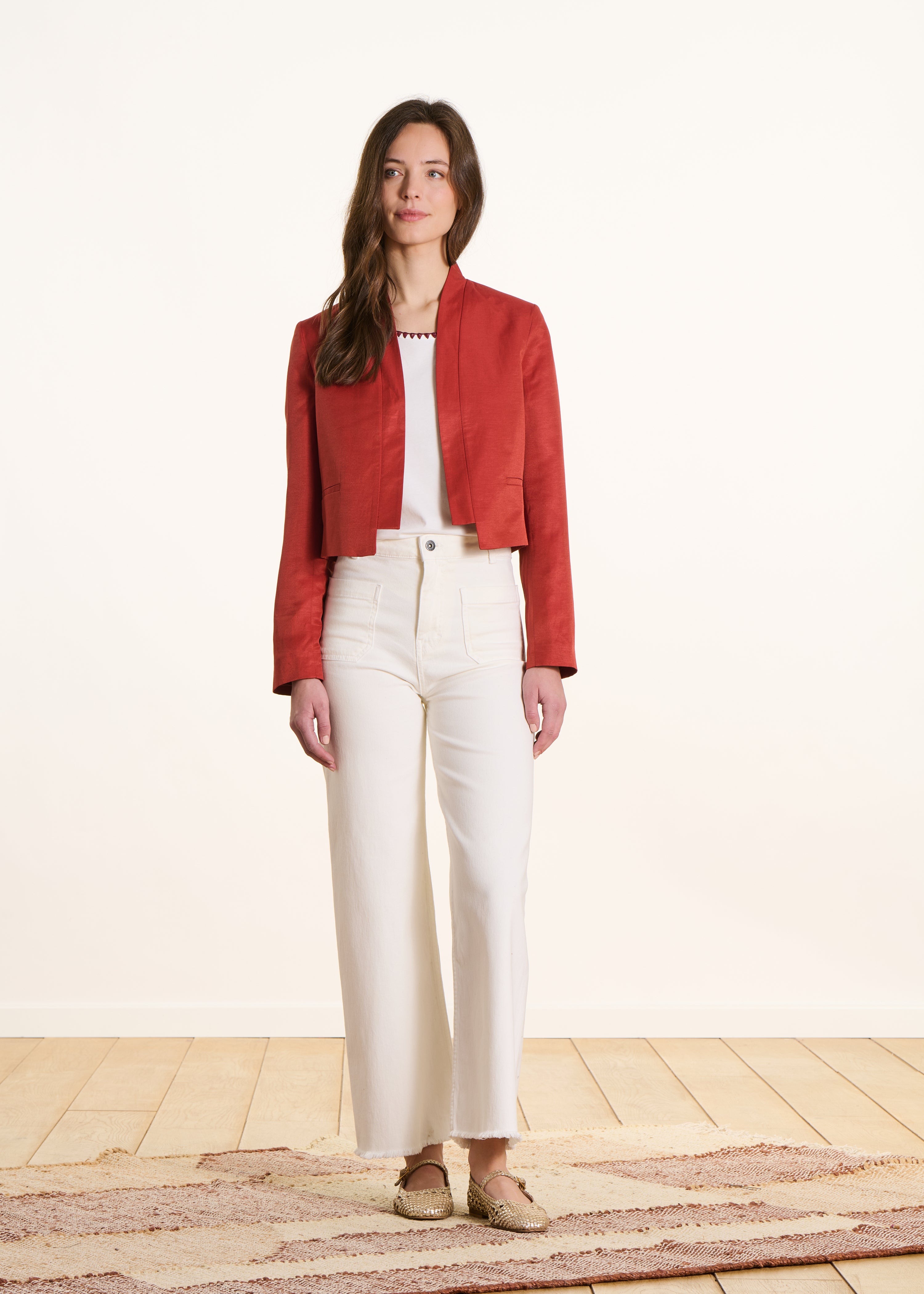 la-f-e-marabout-e-jacke-brique-kurz-leinen-34-46 image 2