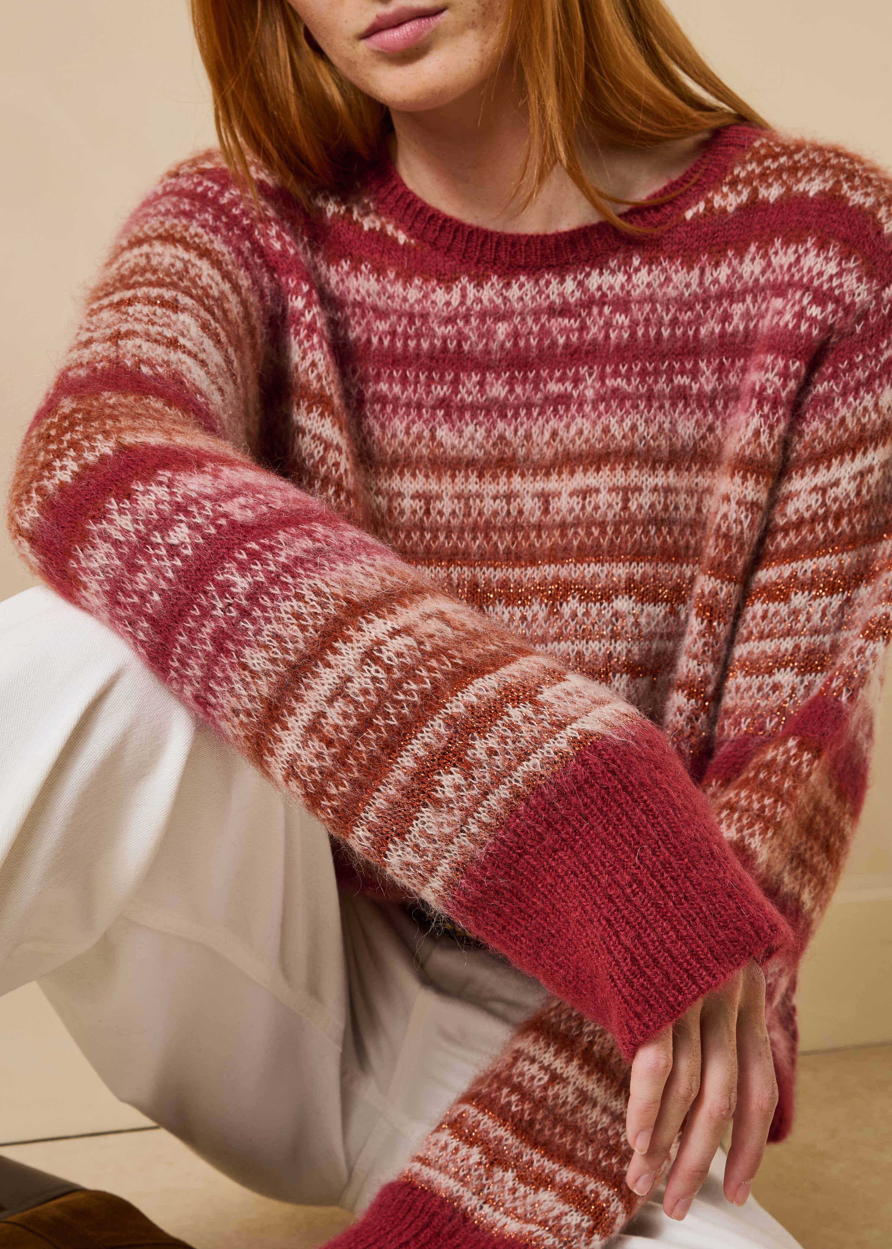 la-f-e-marabout-e-goxy-pullover-bunt-streifen-gr-m image 5