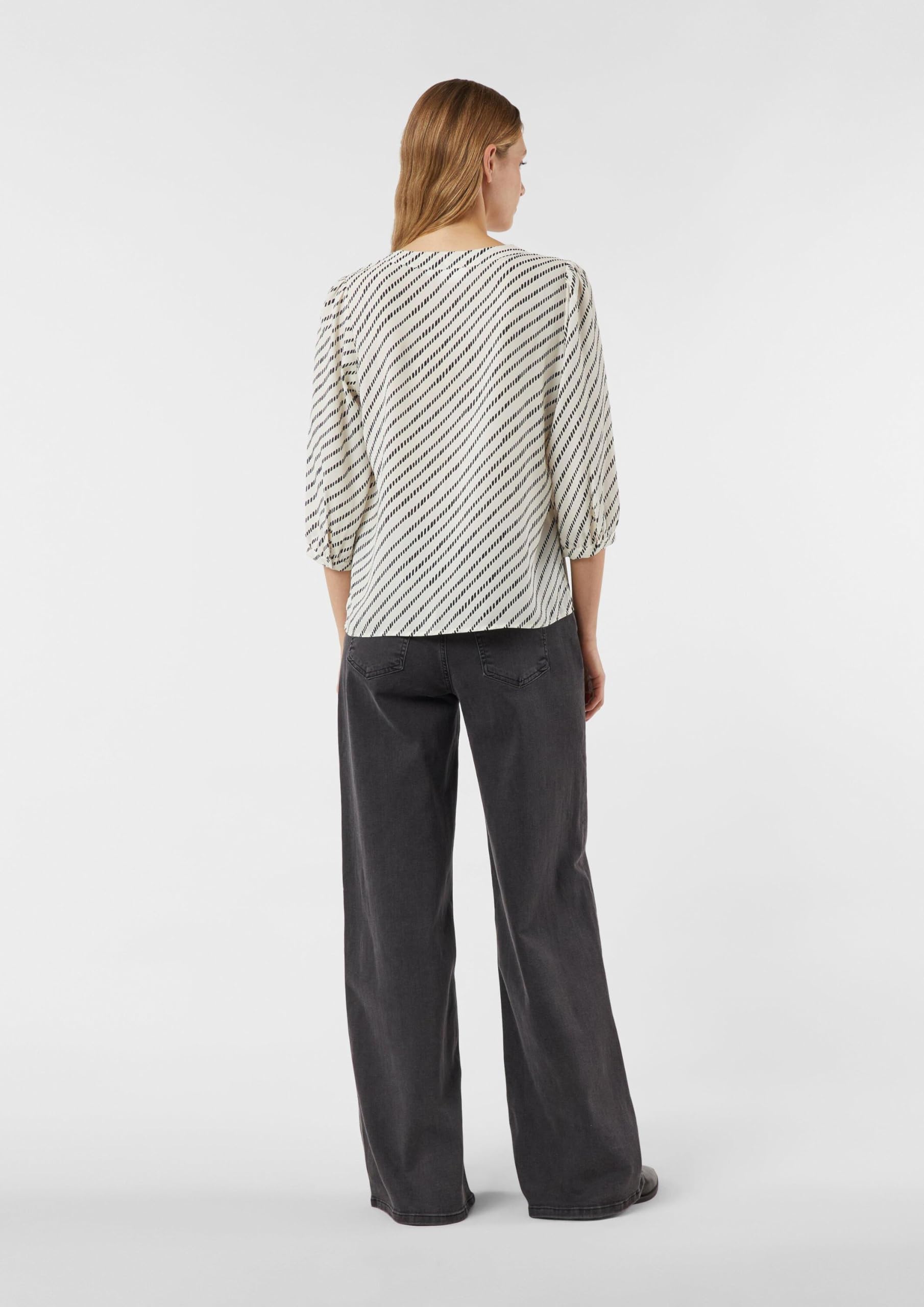 comma-chiffon-bluse-v-ausschnitt-gemustert-gr-e-42 image 7