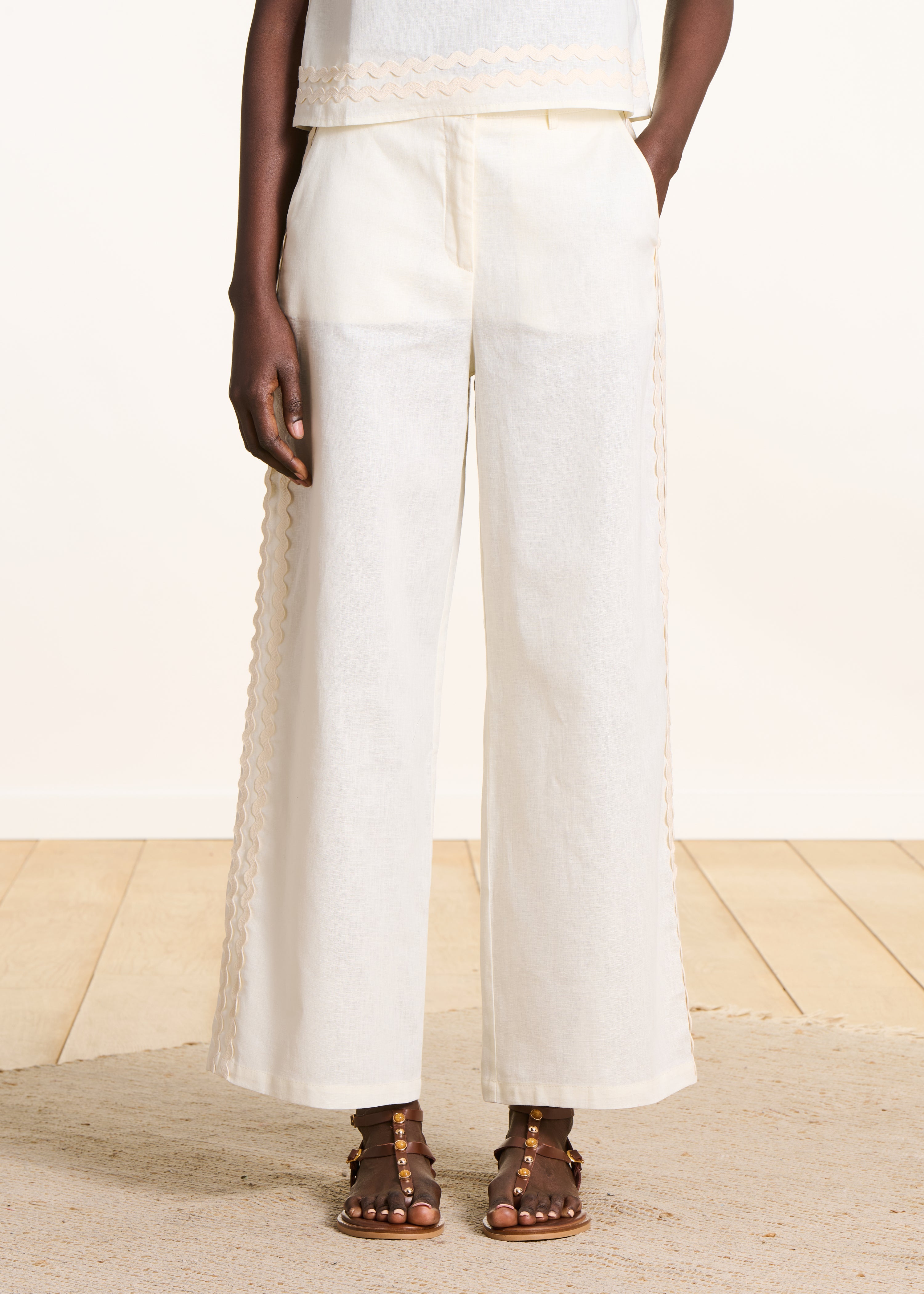 la-f-e-marabout-e-flandin-leinenhose-damen-ecru-weites-bein image 2