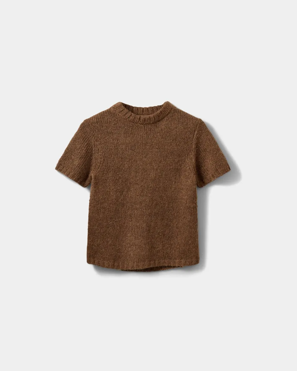 sofie-schnoor-women-sagasw-kurzarm-strickpullover-braun-mohair image 1
