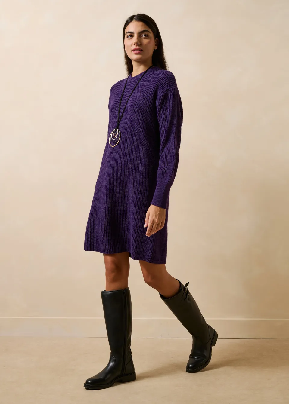 la-f-e-marabout-e-godoy-strickkleid-violett-wolle-alpaka image 1