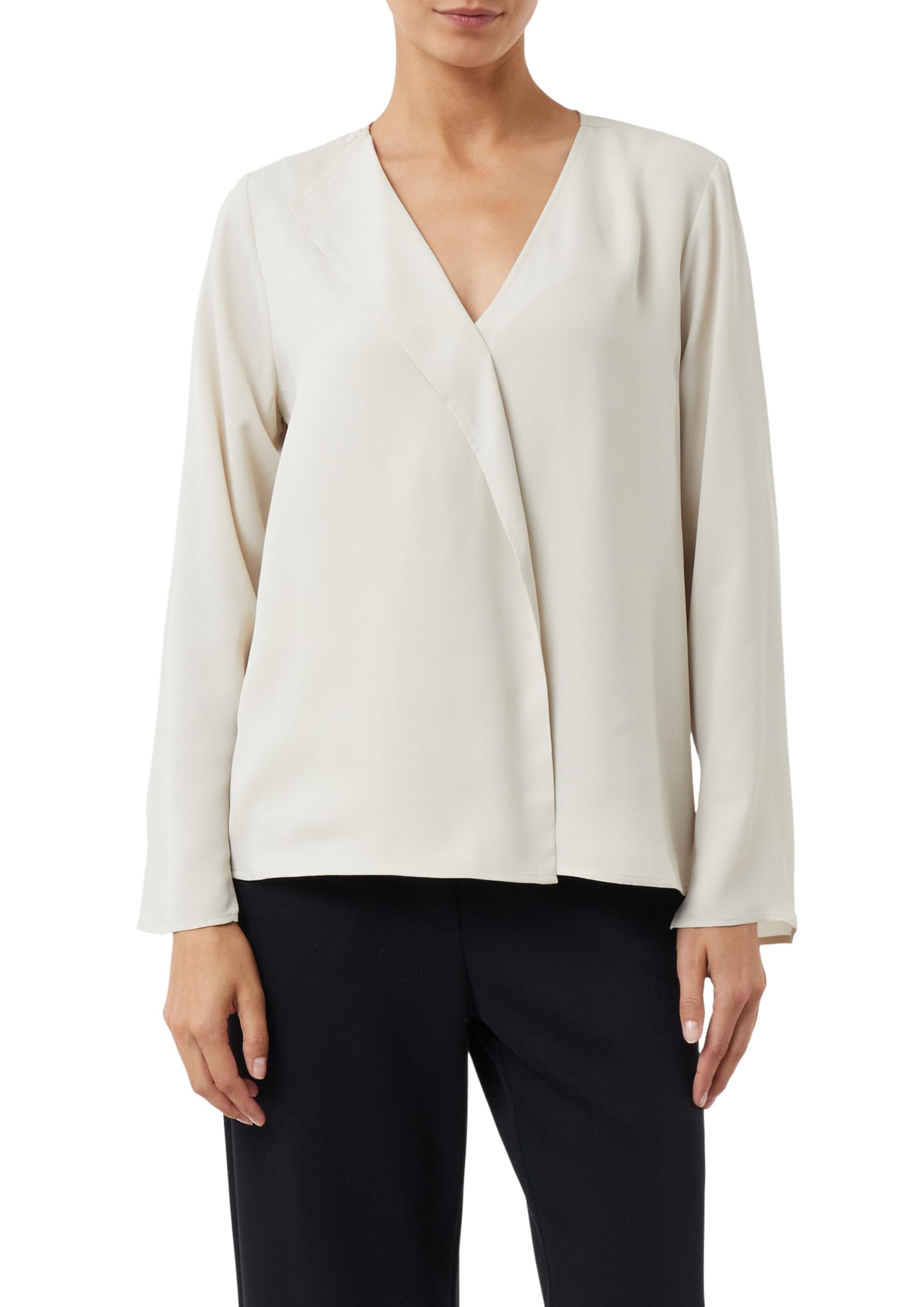 comma-blouses-feminine-bluse-langarm-beige image 1