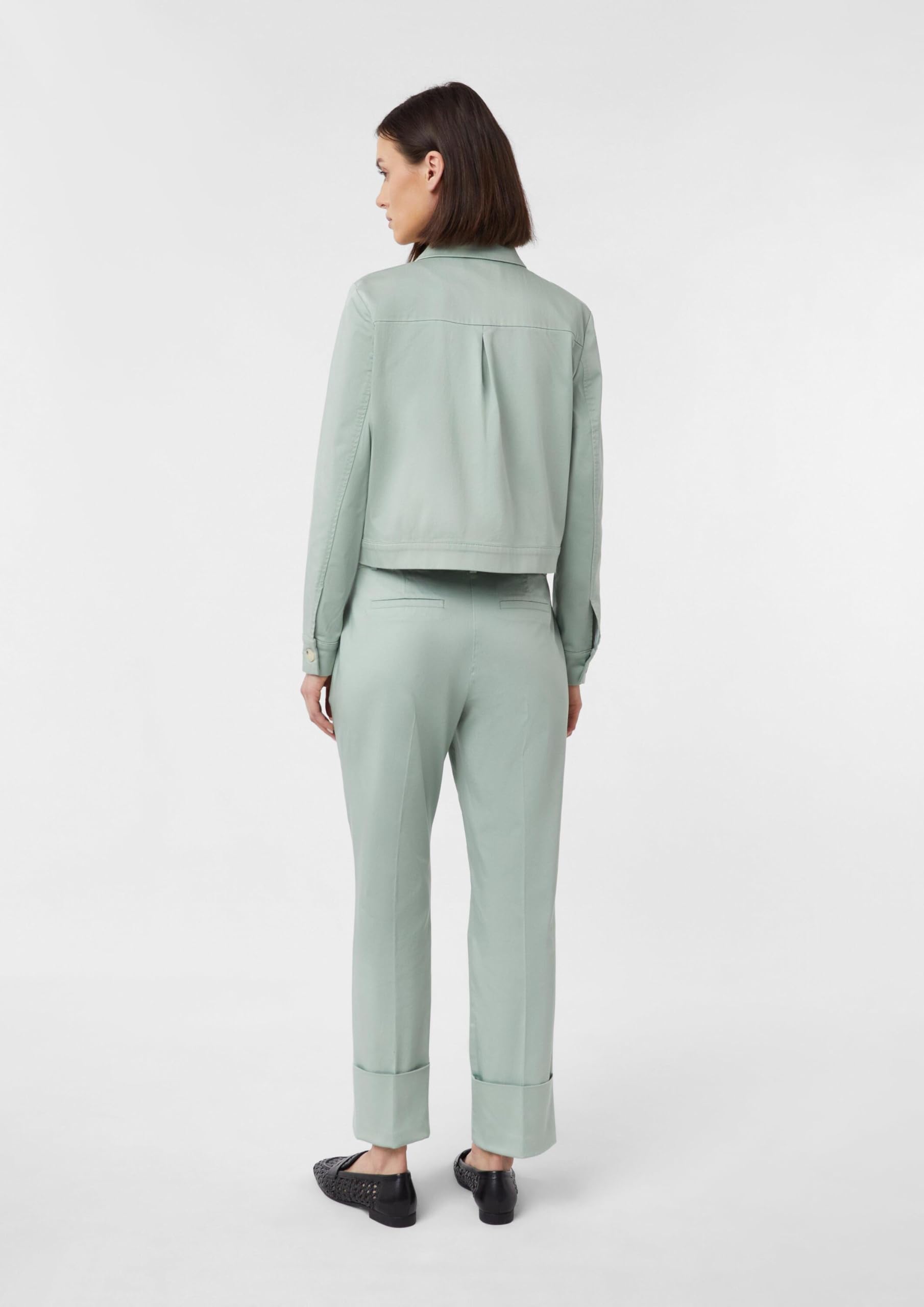 comma-jackets-baumwollsatin-jacke-boxy-fit-hemdkragen image 7