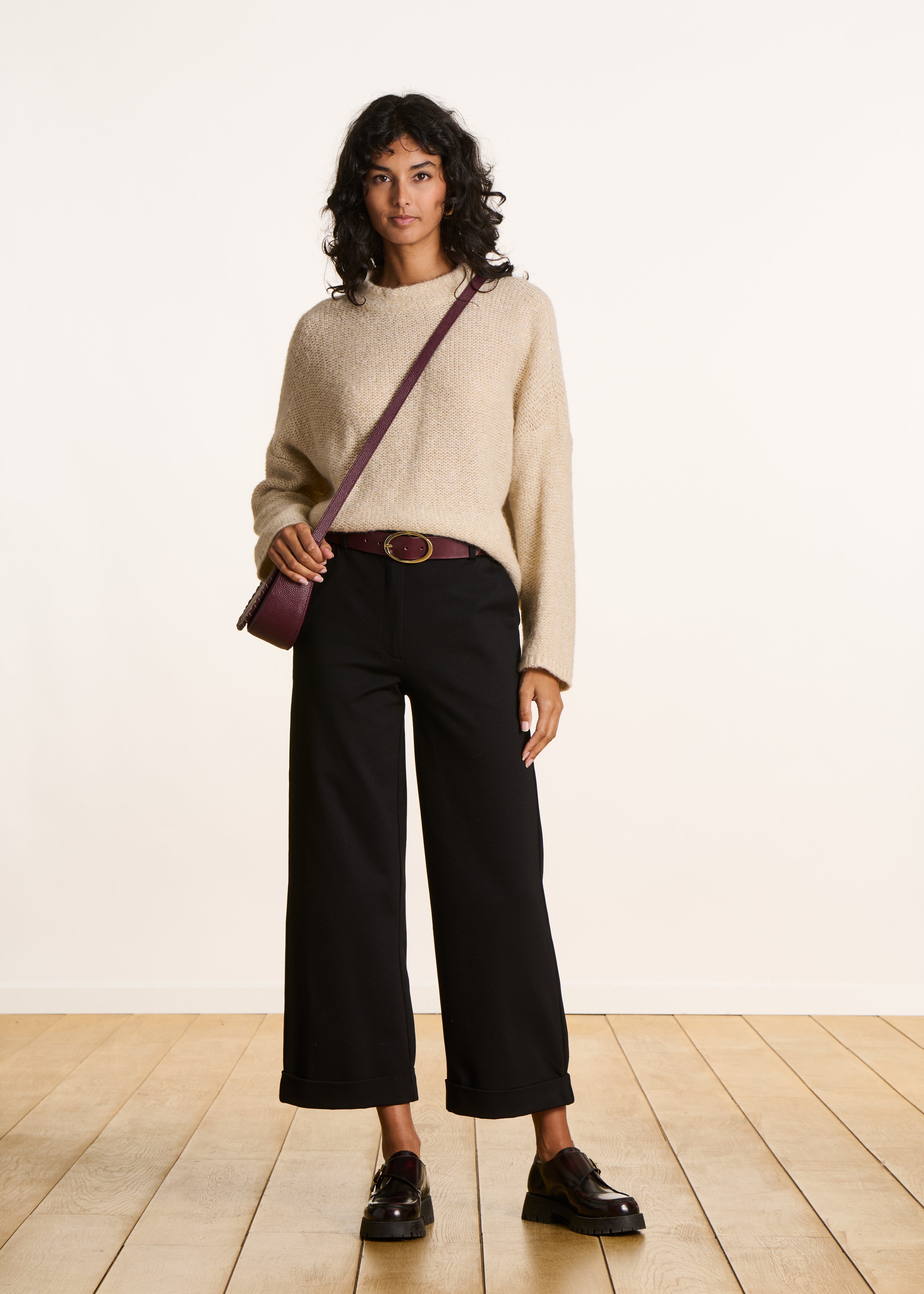 la-f-e-marabout-e-pantalons-hose-schwarz-7-8-milano image 1