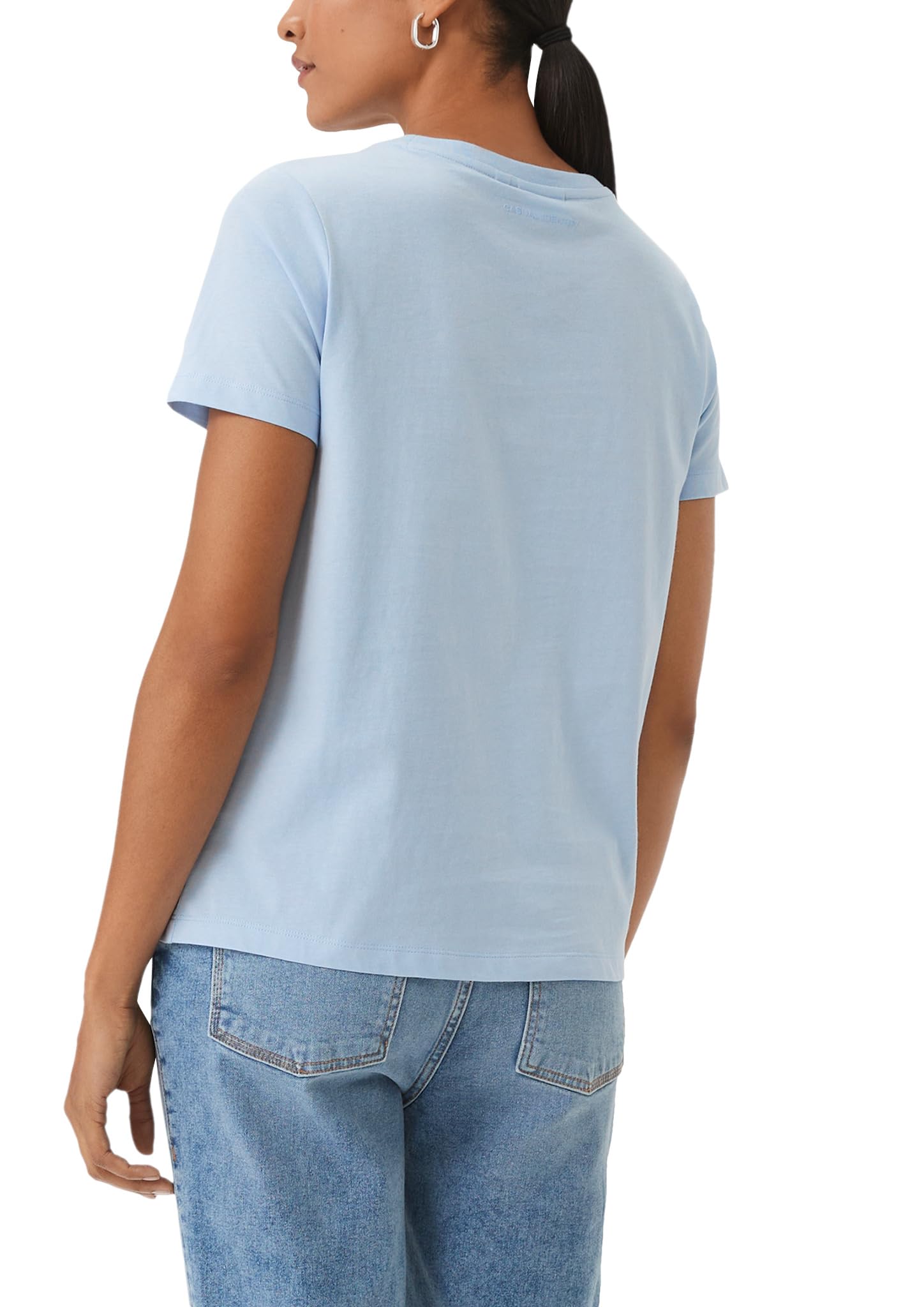 comma-t-shirt-damen-shirt-hellblau-gr-34-mit-frontprint image 2