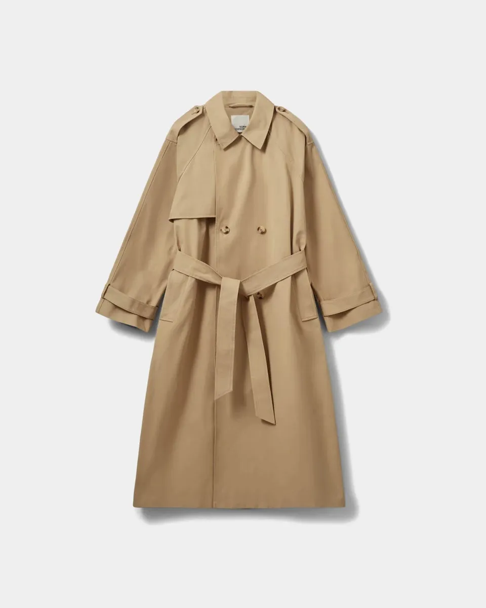 sofie-schnoor-women-magdasw-trenchcoat-camel-baumwolle image 1