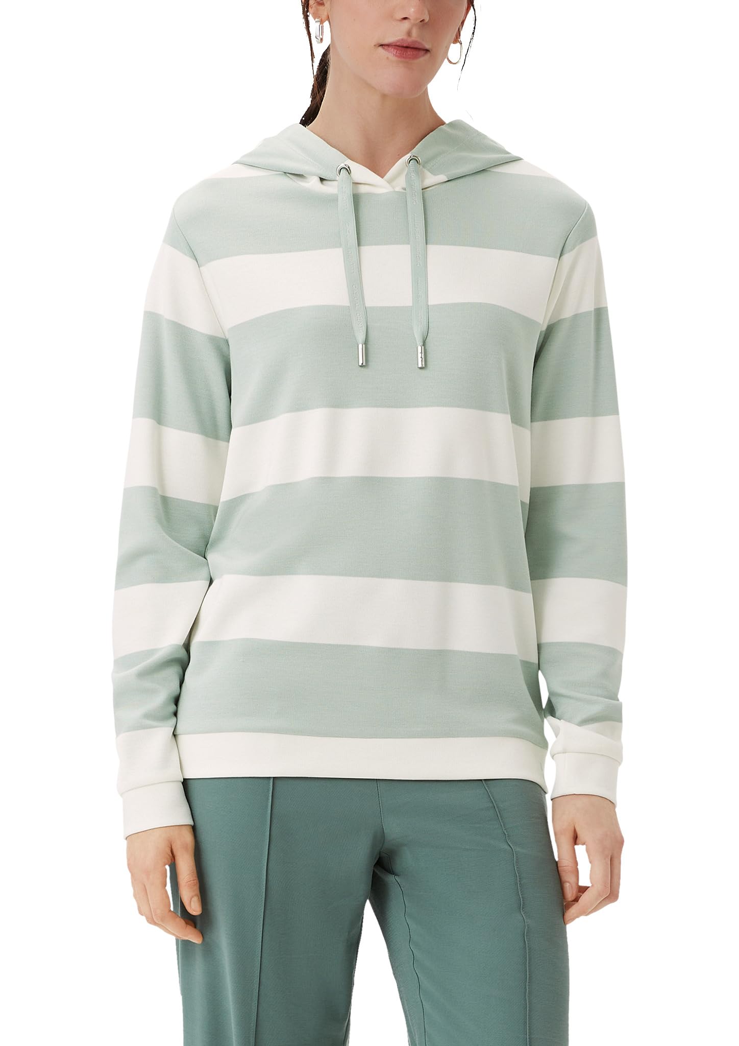 comma-hoodie-sweatshirt-mit-kapuze-salbeigr-n-jersey image 1